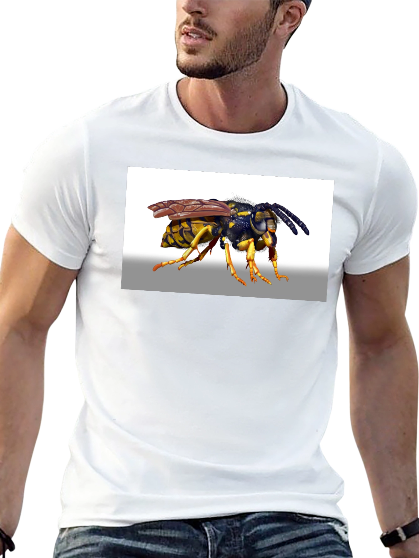 Wasp Graphic T-Shirt - Black Cotton Tee