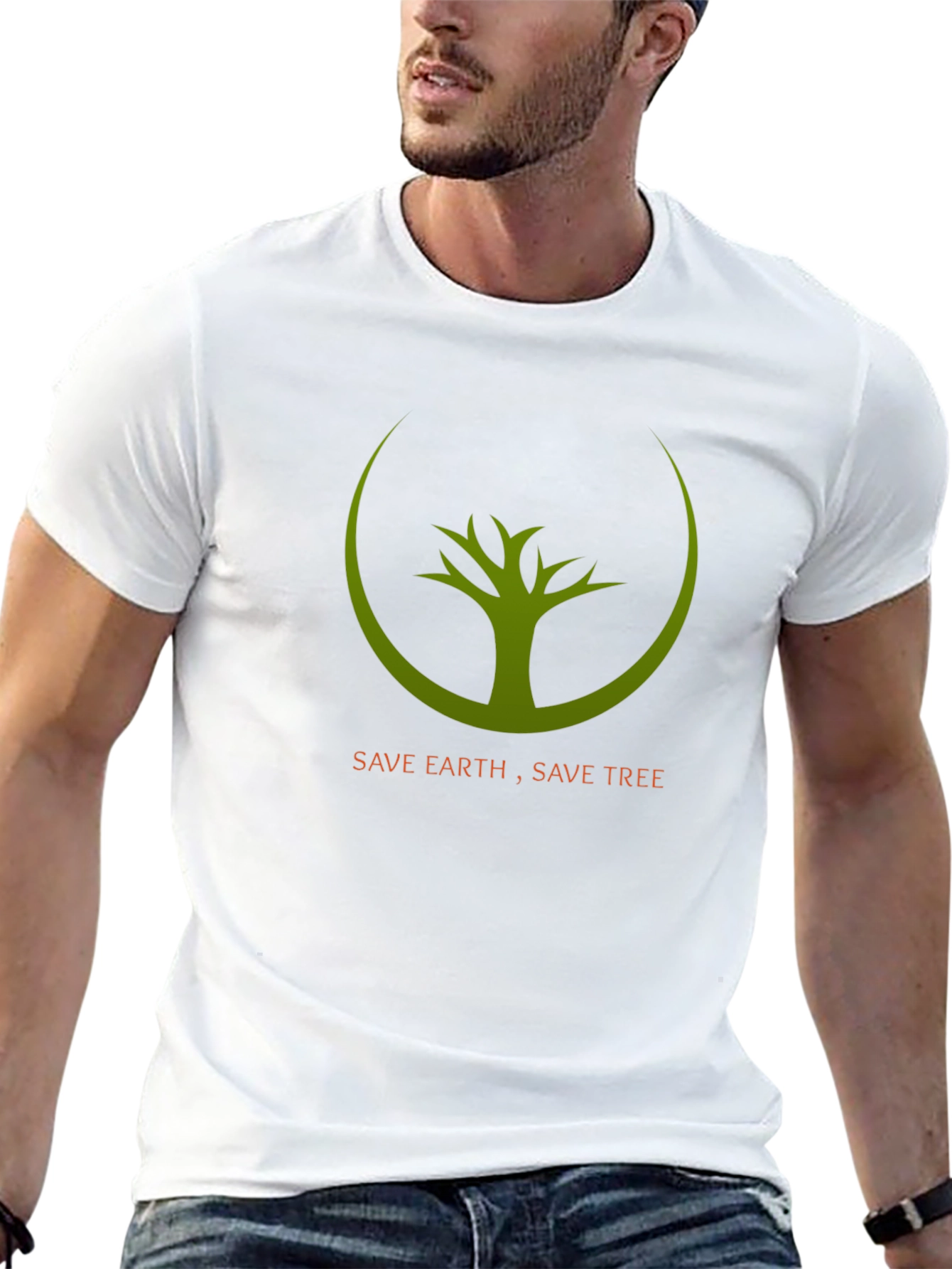 Eco-Friendly Save Earth Save Tree Graphic Tee