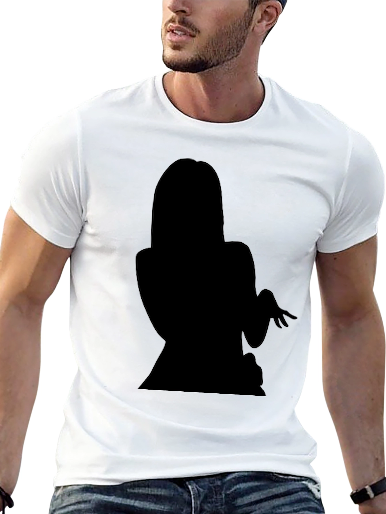 Black Silhouette Graphic Tee - Modern Fit