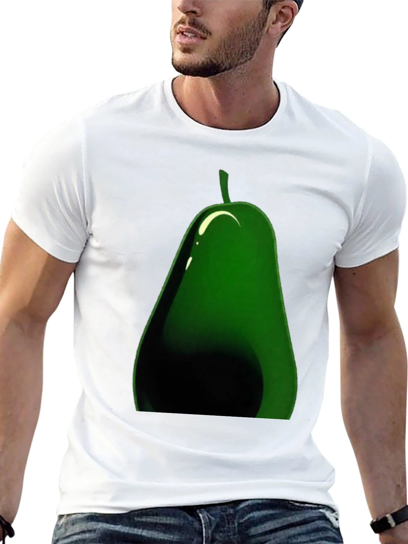 Avocado Graphic Black T-Shirt - Casual Fruit Tee