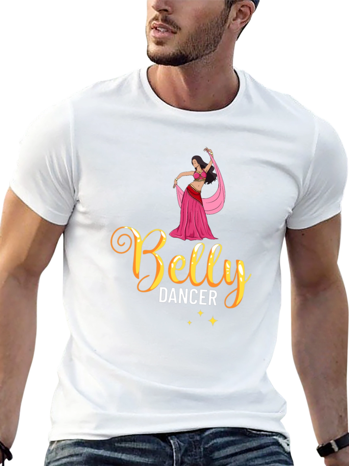 Belly Dancer Graphic Tee - Premium Cotton Blend