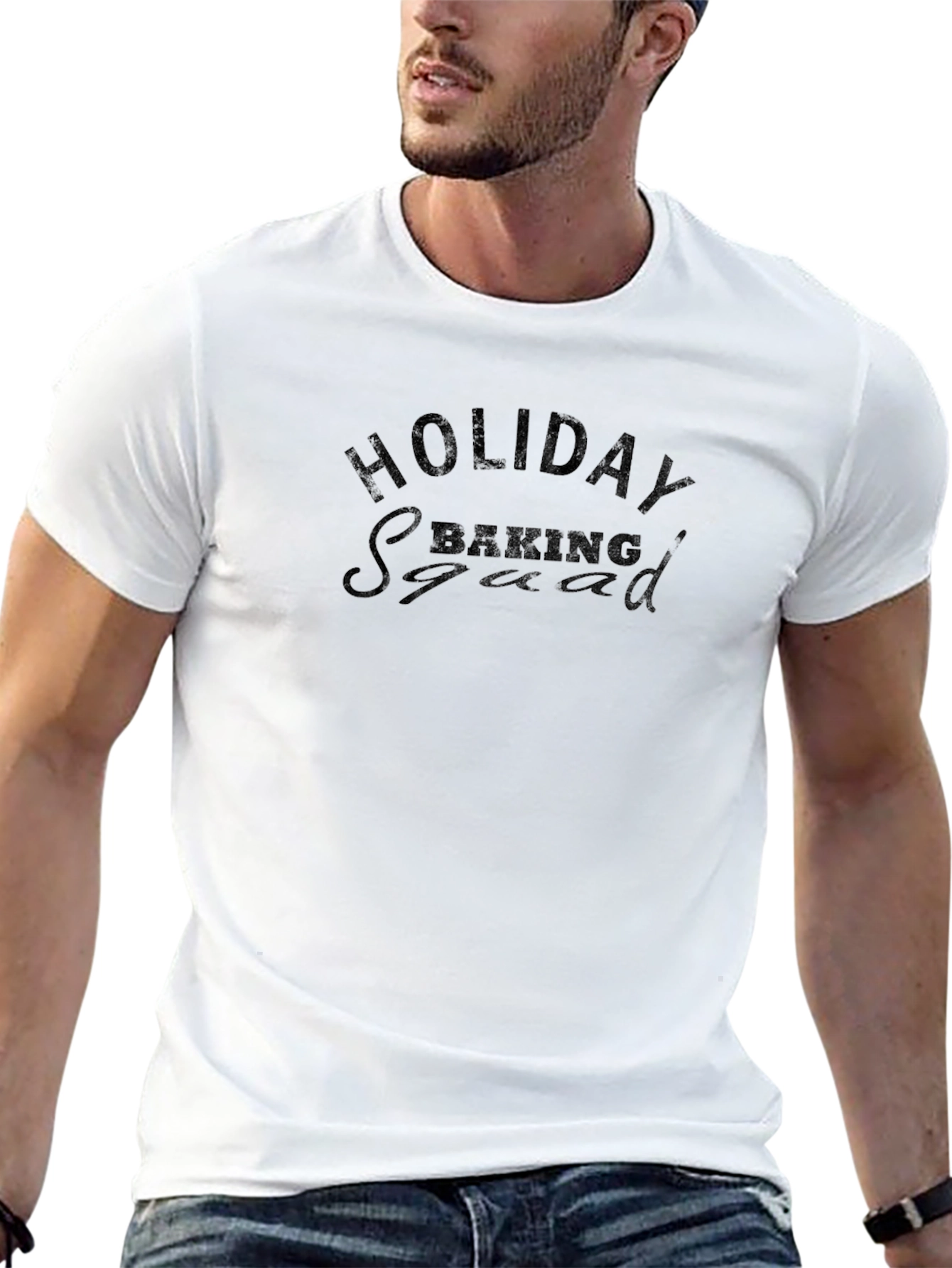 Holiday Baking Squad T-Shirt - Black Crew Neck