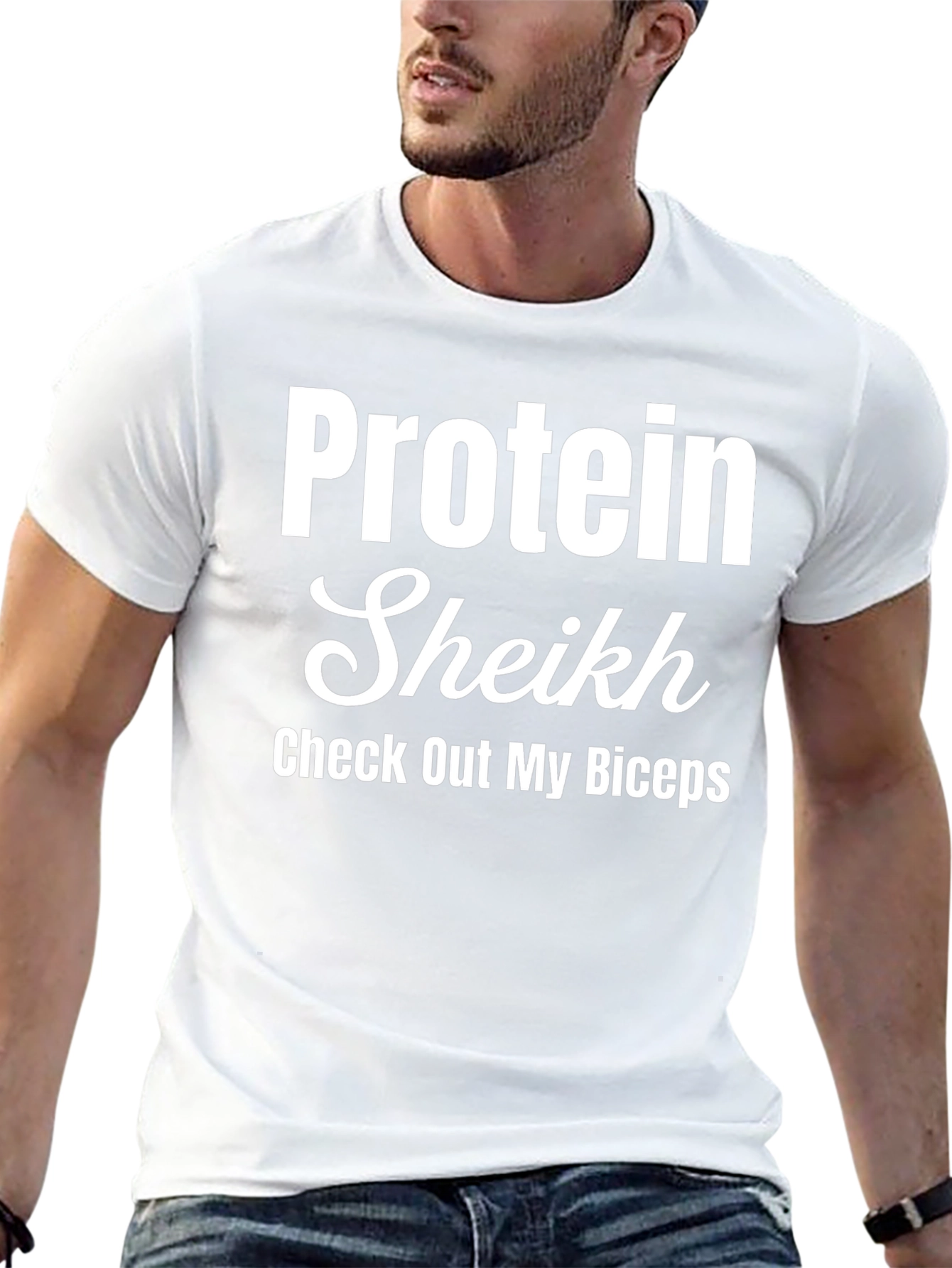 Protein Sheikh T-Shirt - Check Out My Biceps!