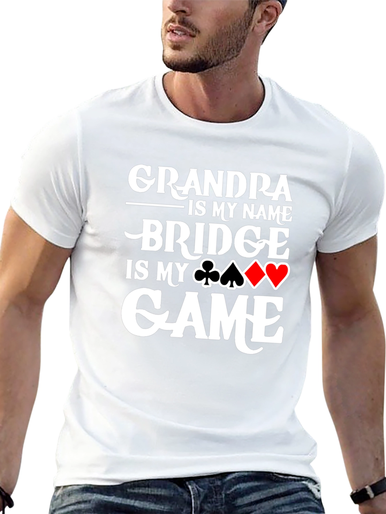 Grandpa Bridge is My Game T-Shirt Card Player Gift