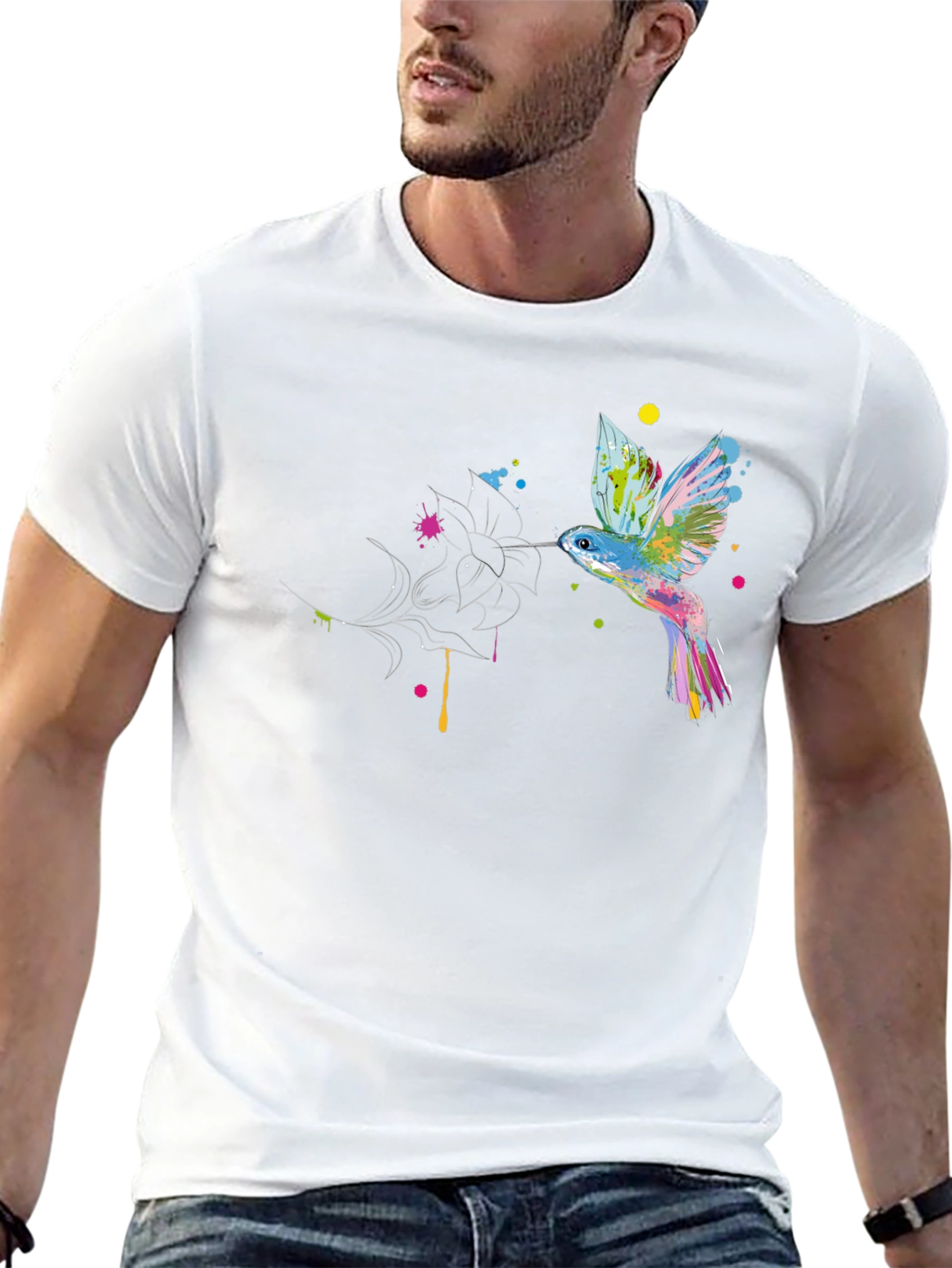 Hummingbird Graphic Black T-Shirt