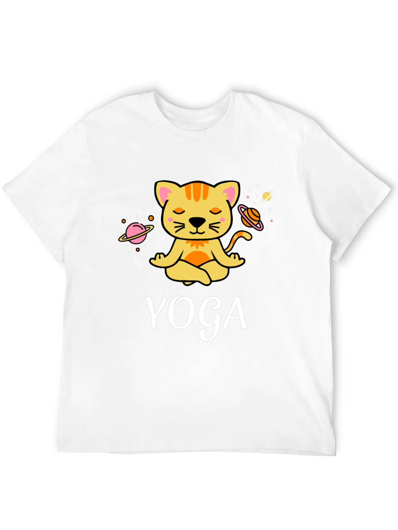 Yoga Cat T-Shirt - Meditating Kitten in Space!