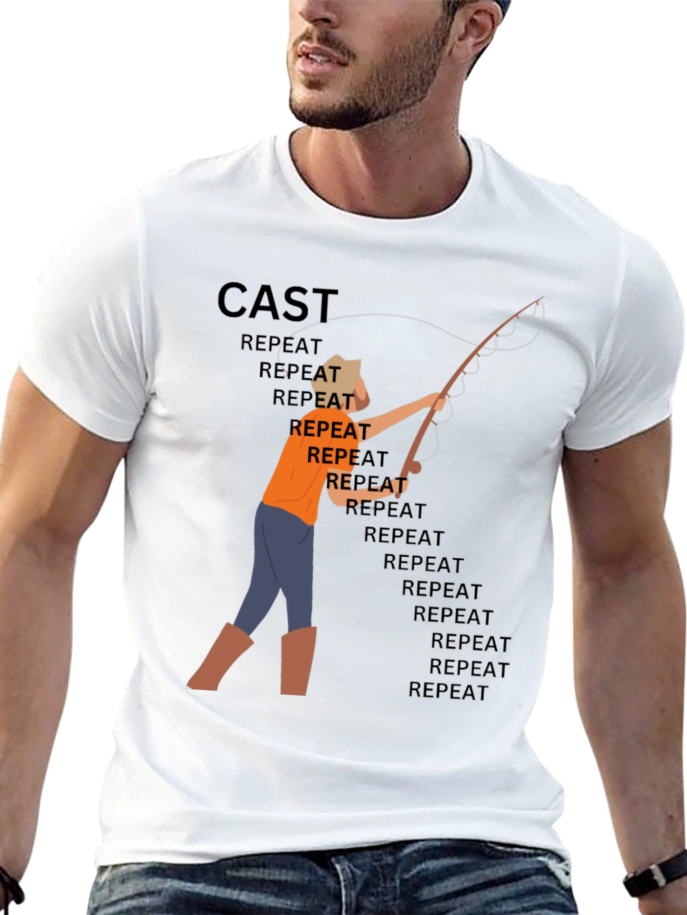 Cast Repeat Fishing T-Shirt