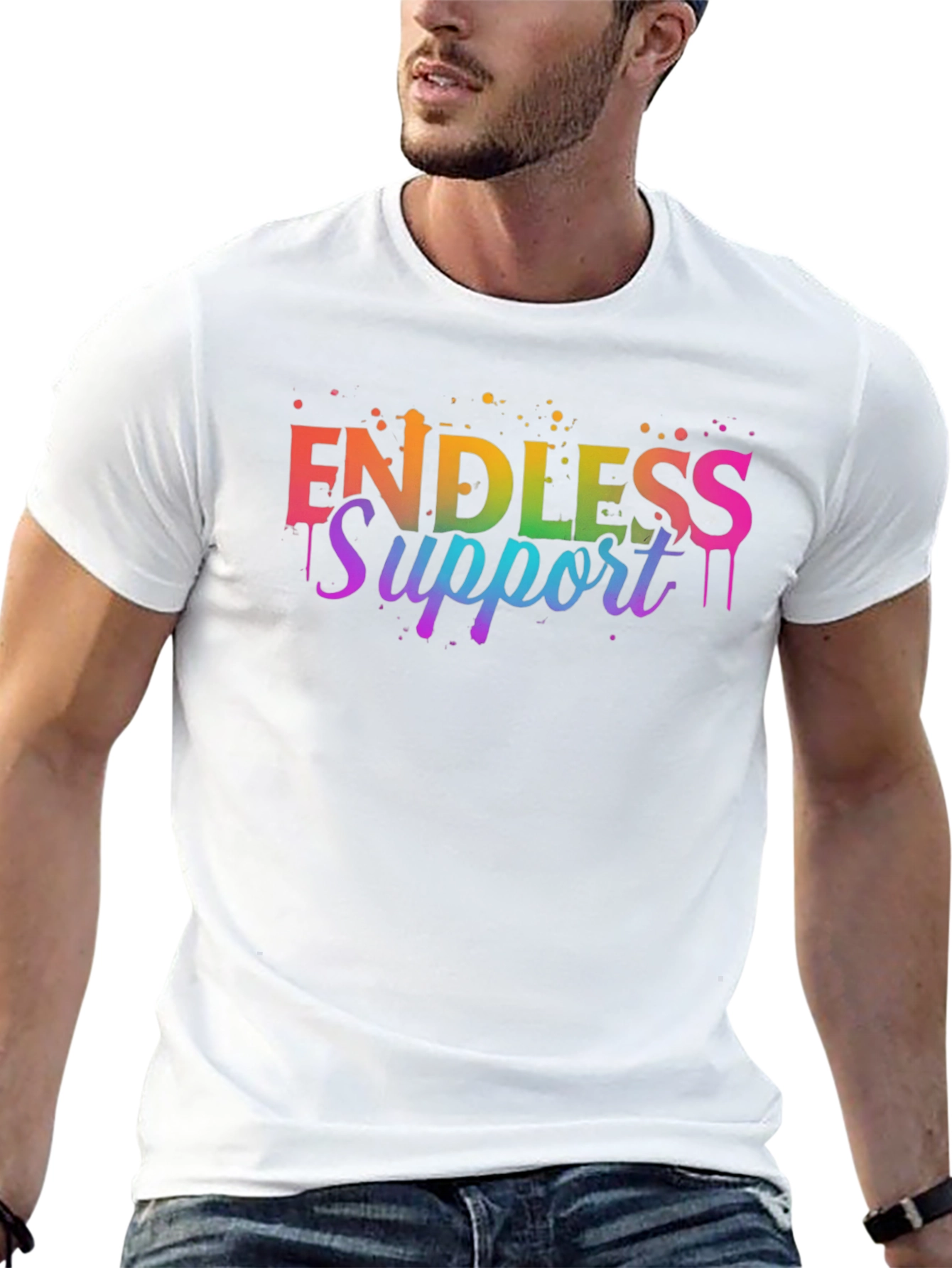 Endless Support Rainbow Graphic Tee