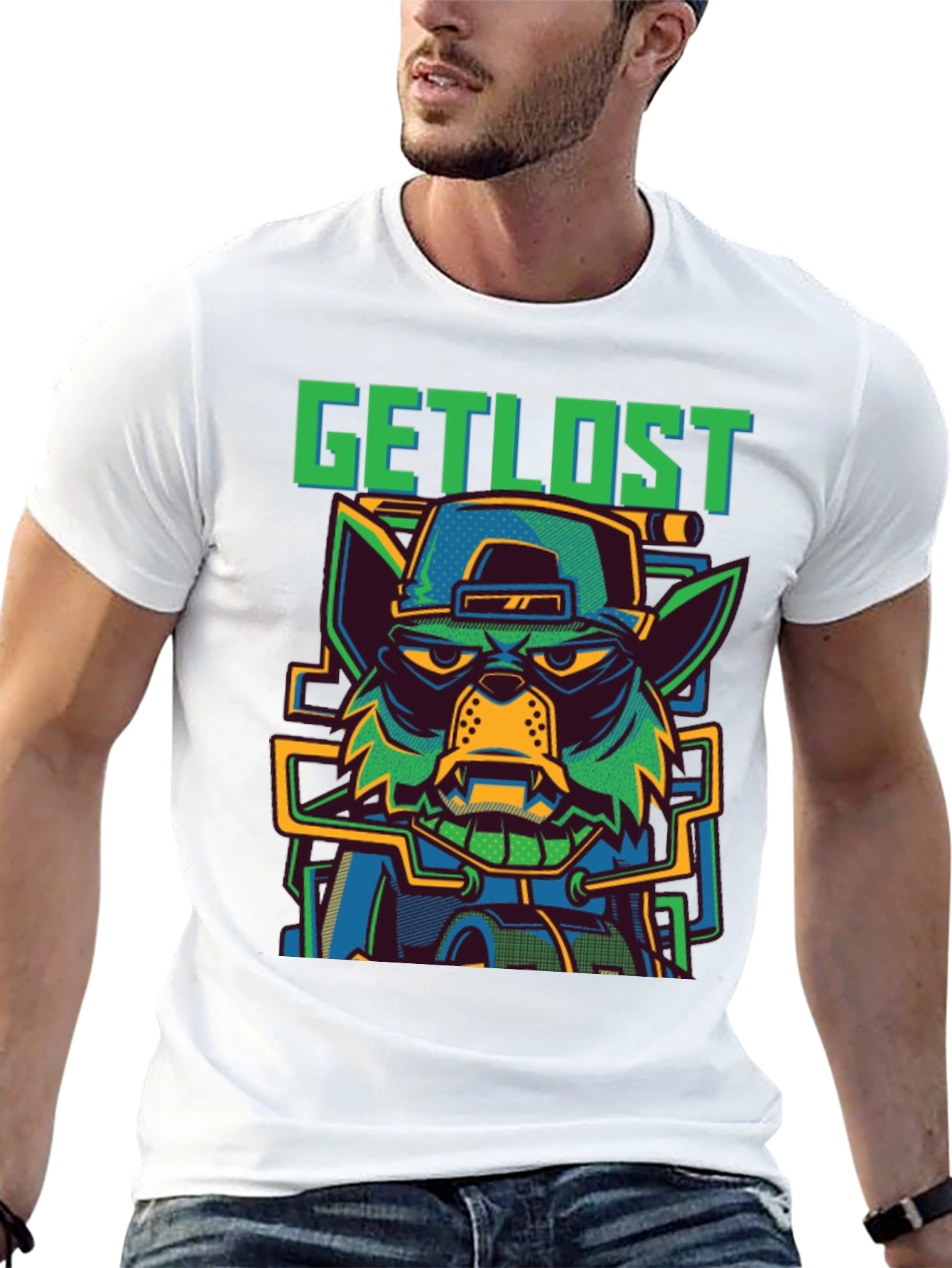 Get Lost Wolf Graphic T-Shirt