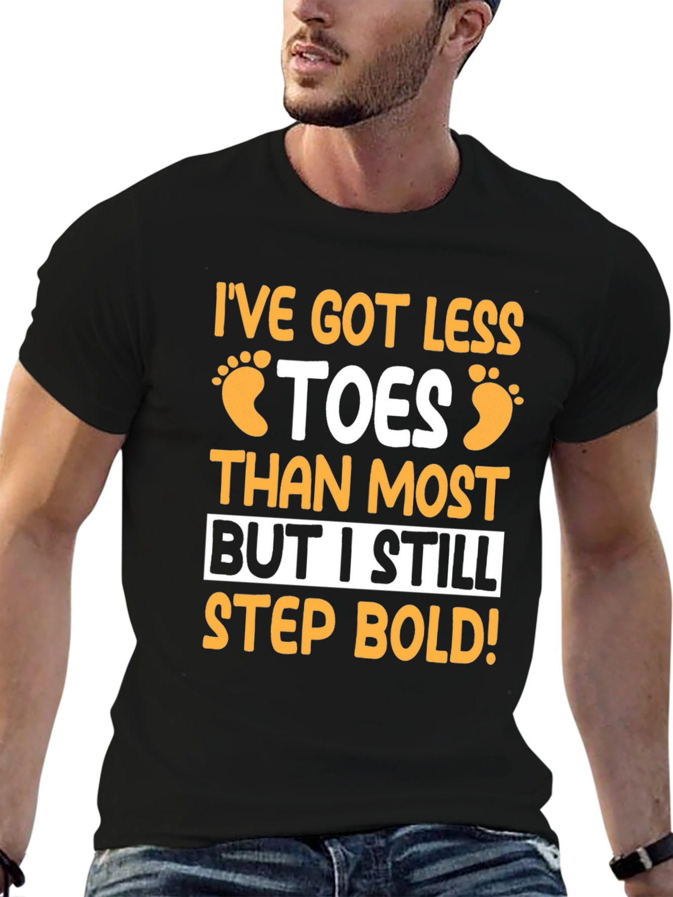 Less Toes Step Boldly Graphic Tee