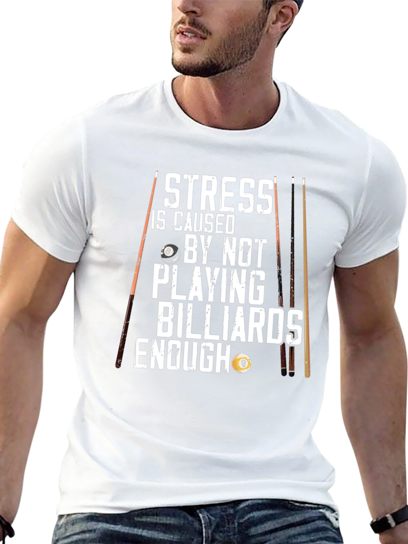 Billiards T-Shirt - Stress Relief Design