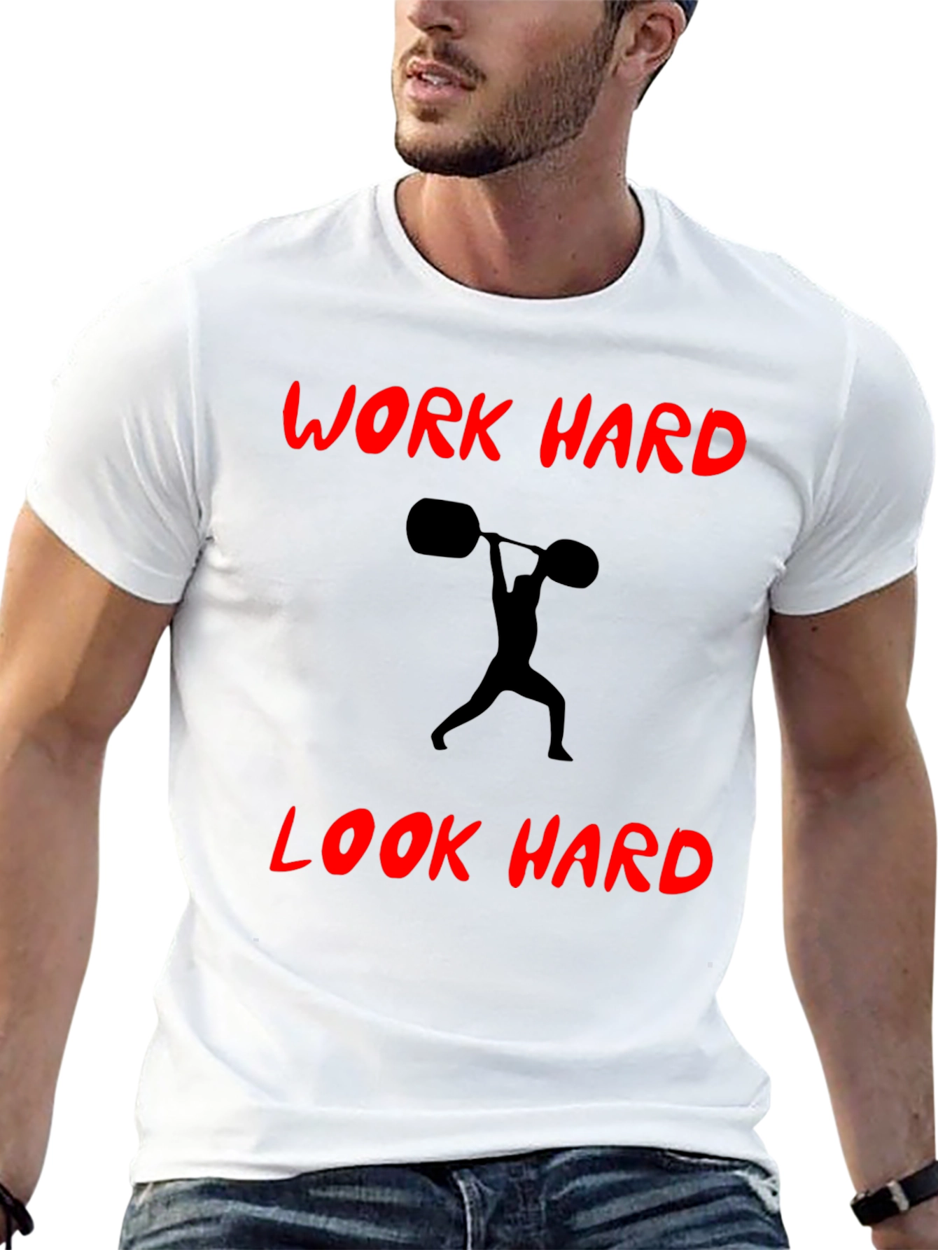 Work Hard Look Hard Black T-Shirt