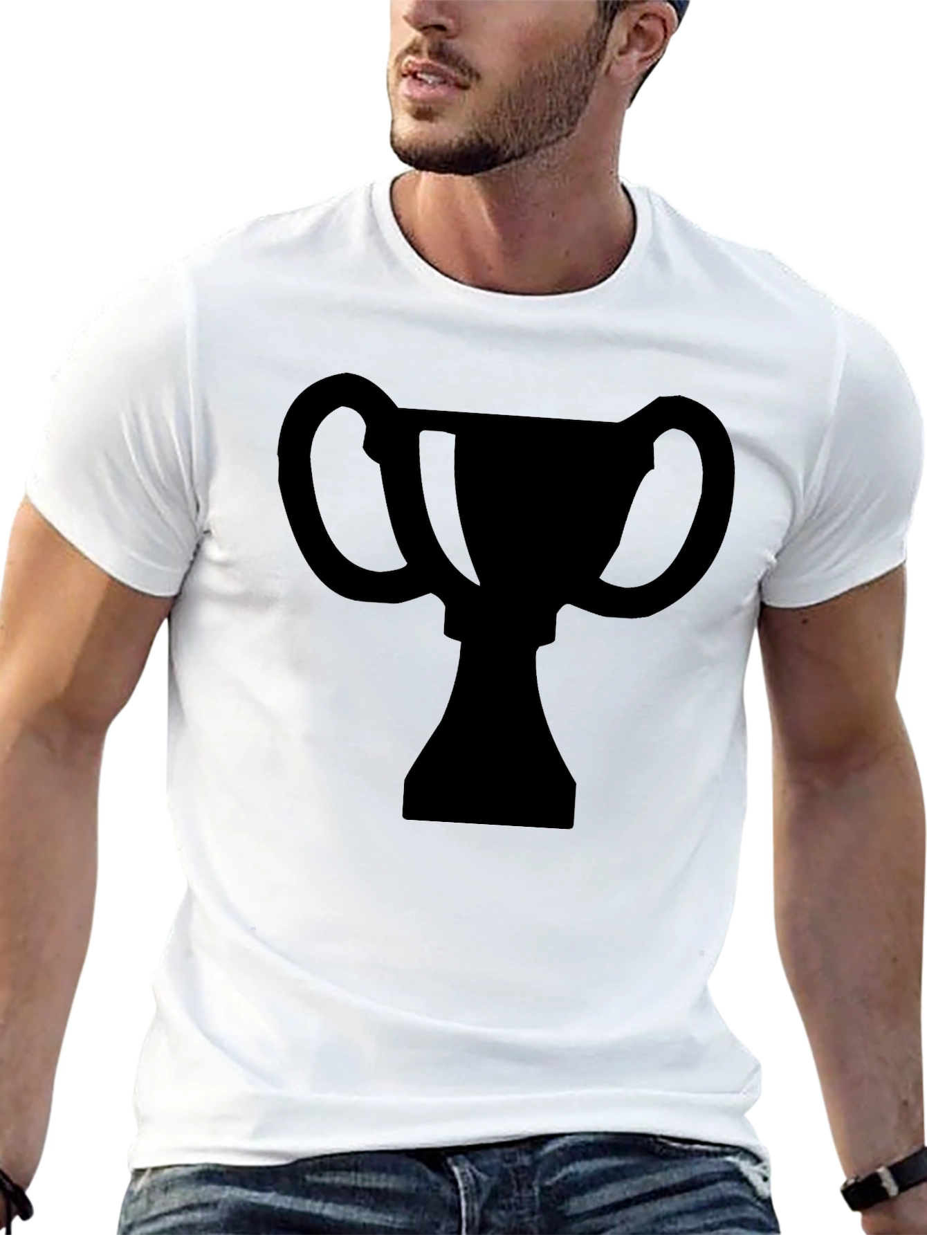 Trophy Graphic Tee - Black Casual T-Shirt