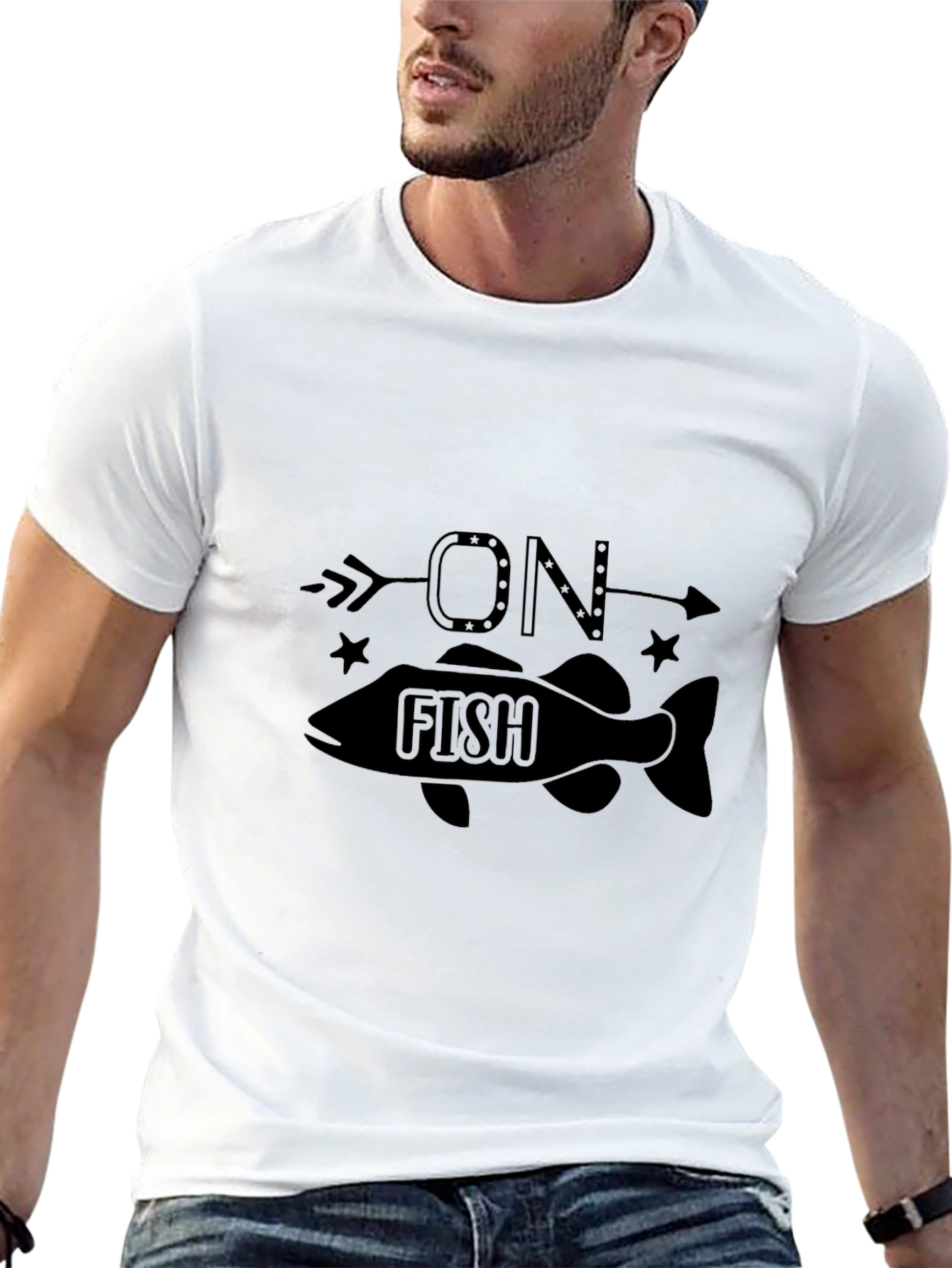 On Fish Graphic Black T-Shirt