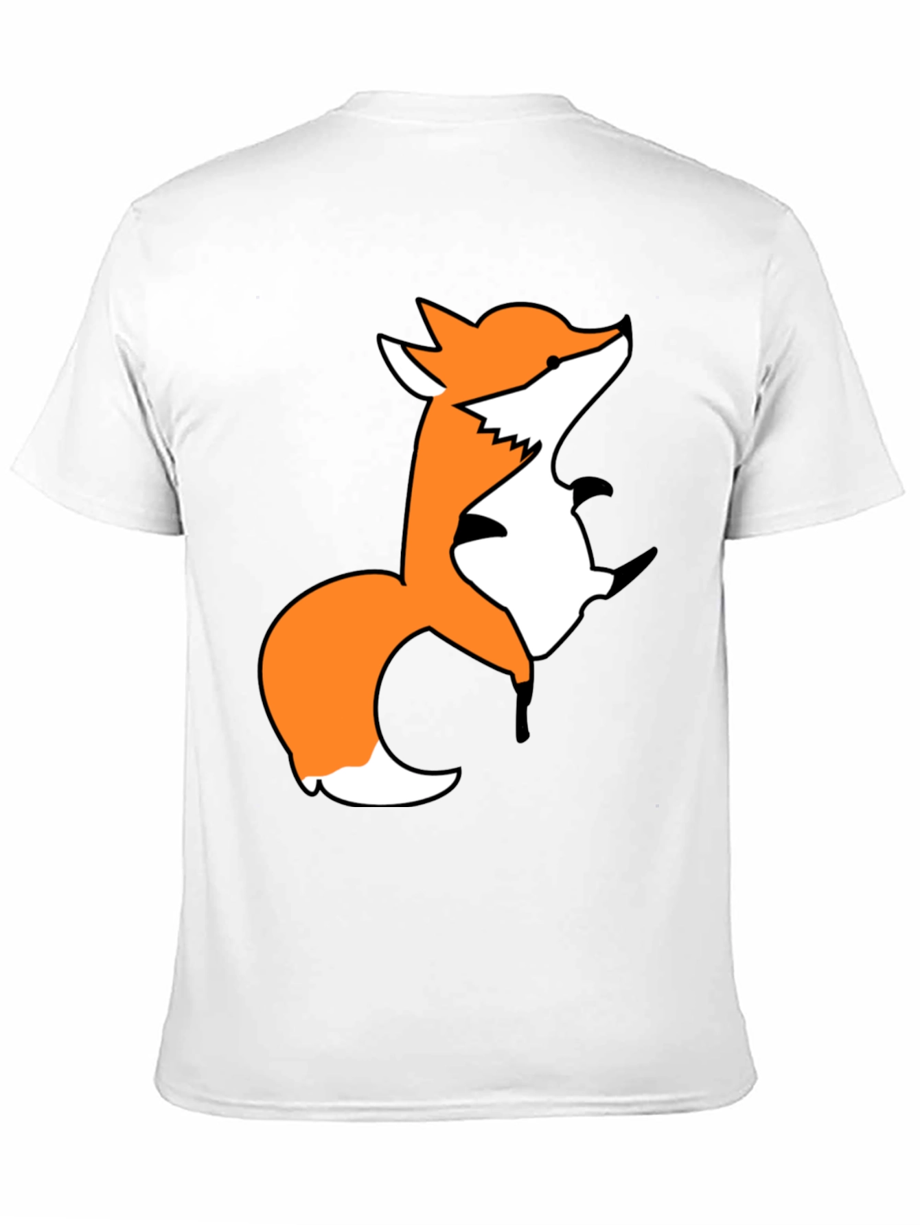 Fox Graphic Print Black T-Shirt