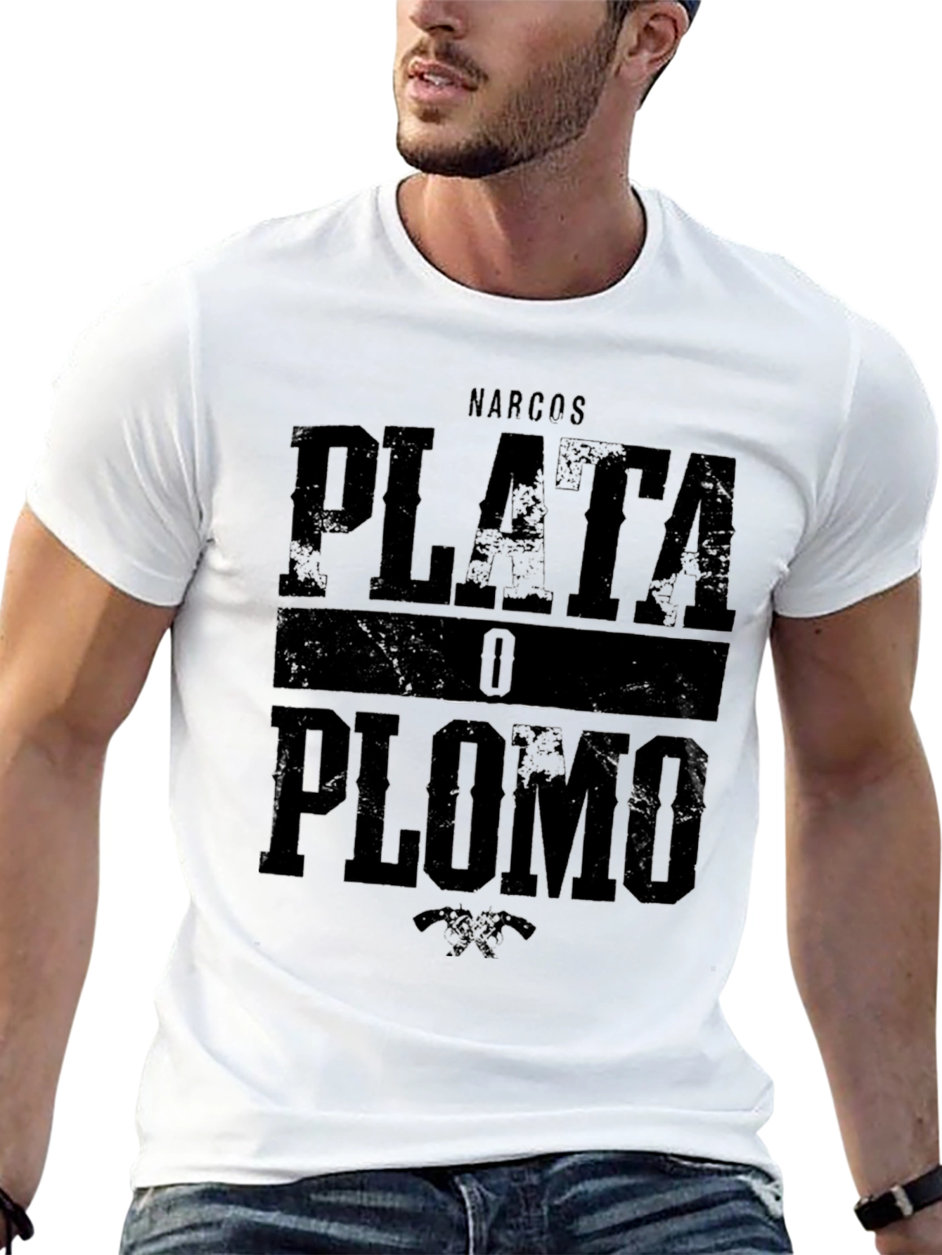 Narcos Plata O Plomo Graphic T-Shirt - Black