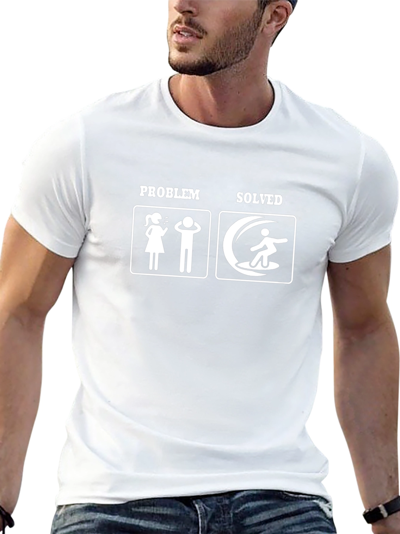 Problem Solved Surfing Graphic Tee