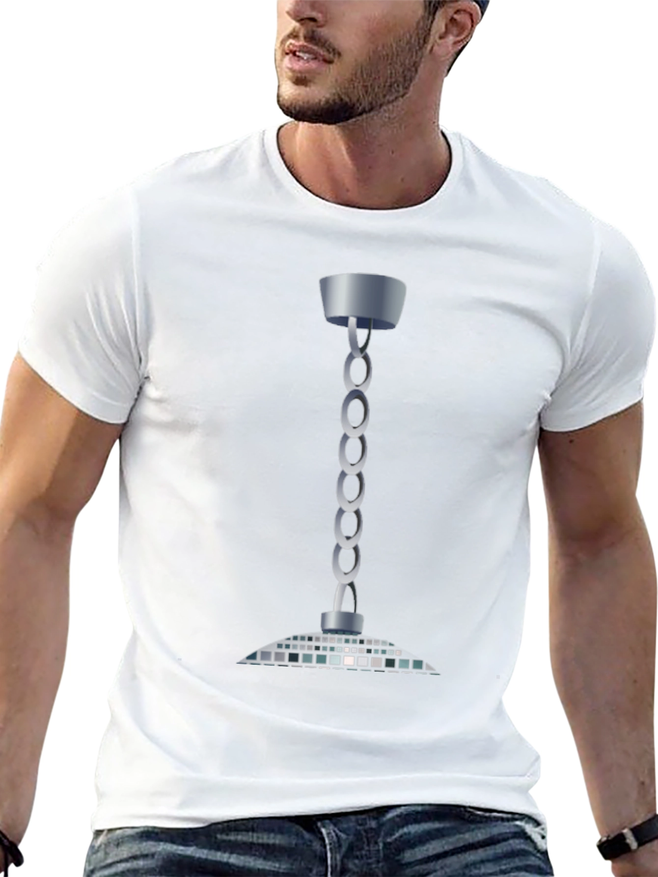 Disco Ball Chain T-Shirt - Retro Party Style
