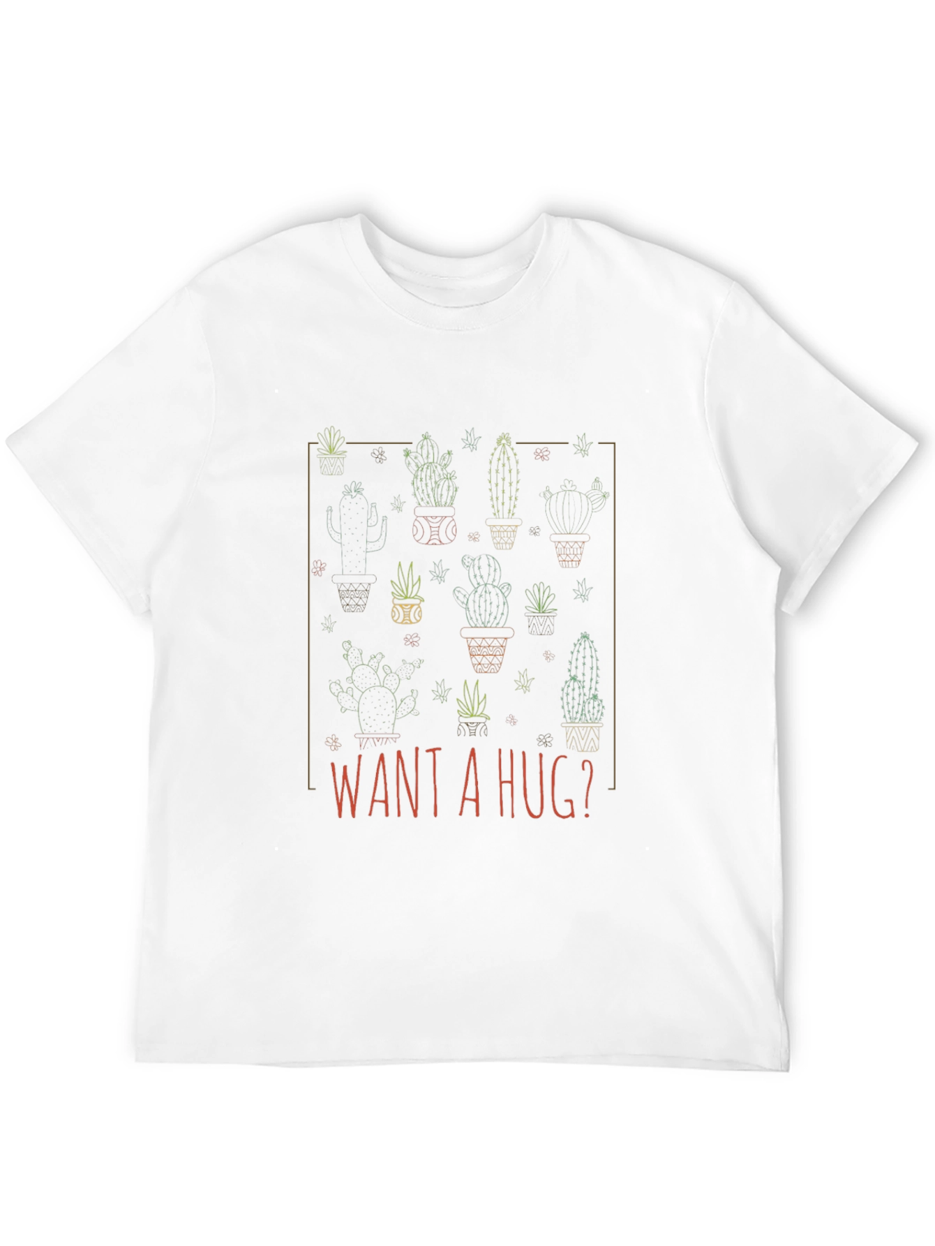 Cactus Hug Graphic Tee - Unique & Funny