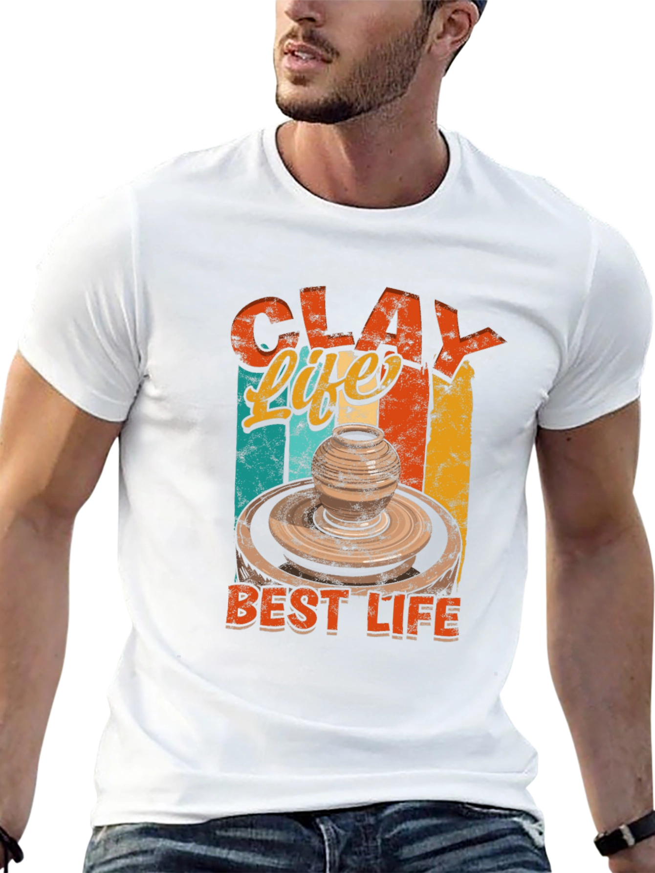 Clay Life Best Life T-Shirt Pottery Lover Gift Tee