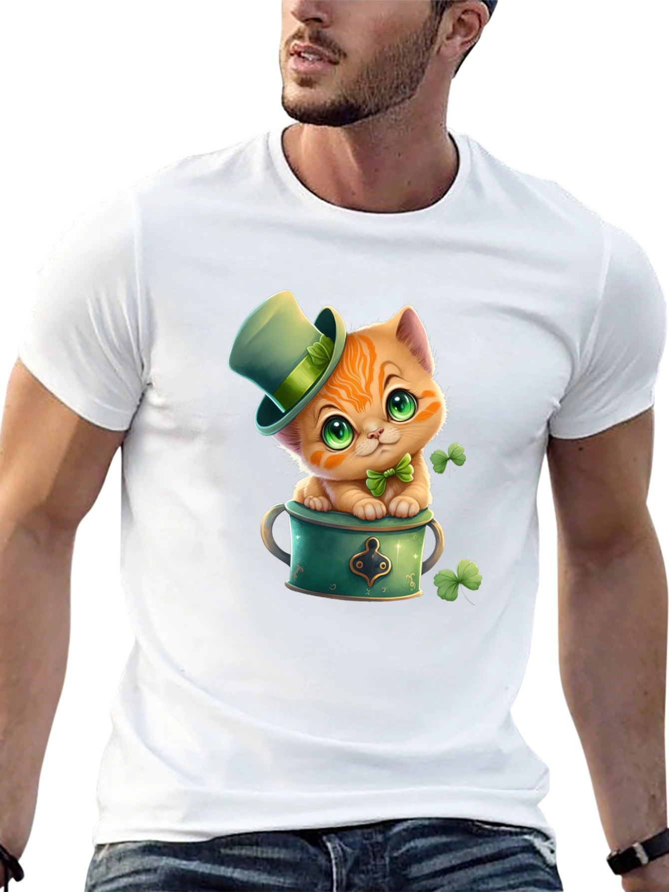 Lucky Cat St. Patricks Day T-Shirt