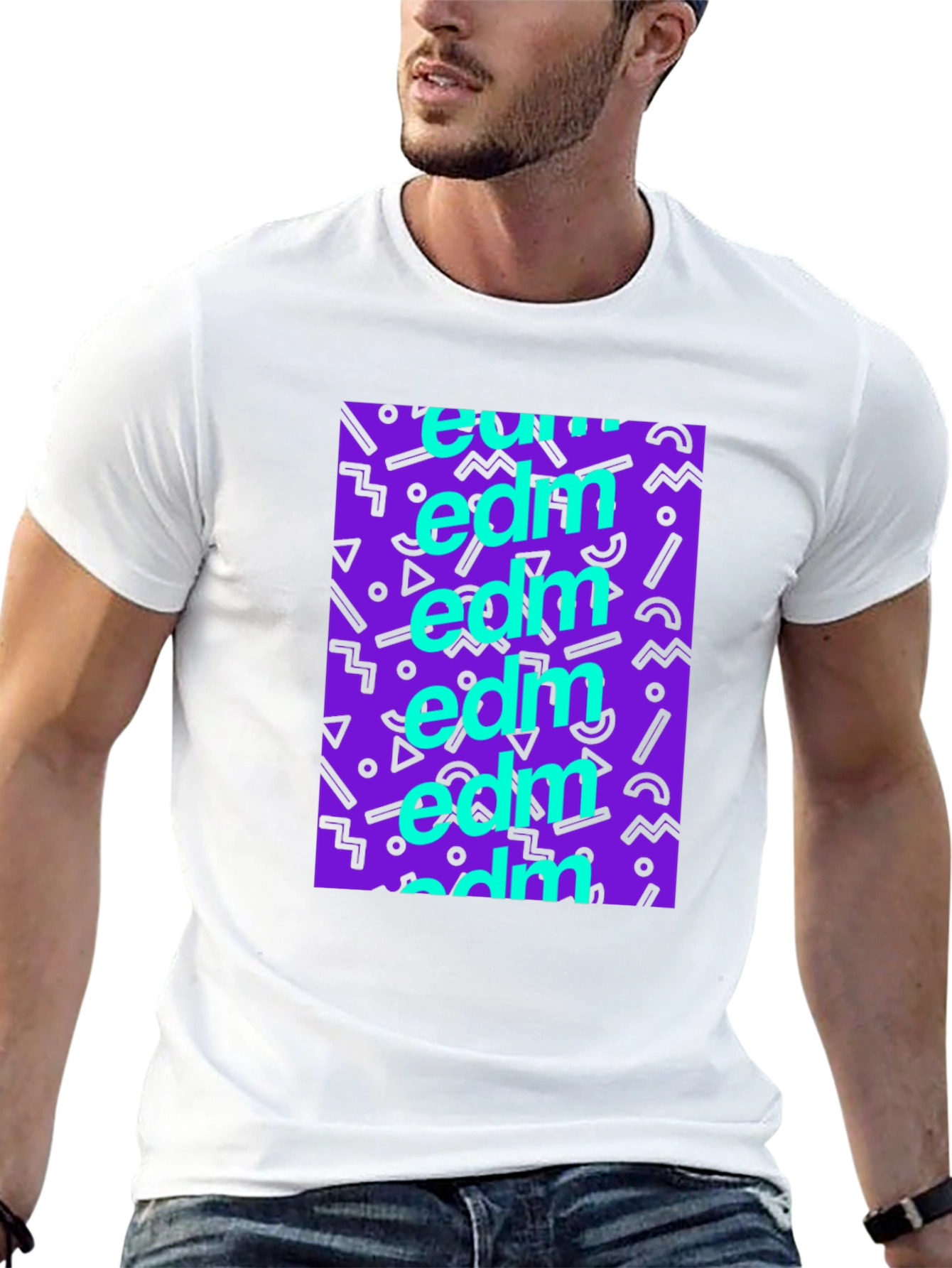 EDM Pattern Black T-Shirt