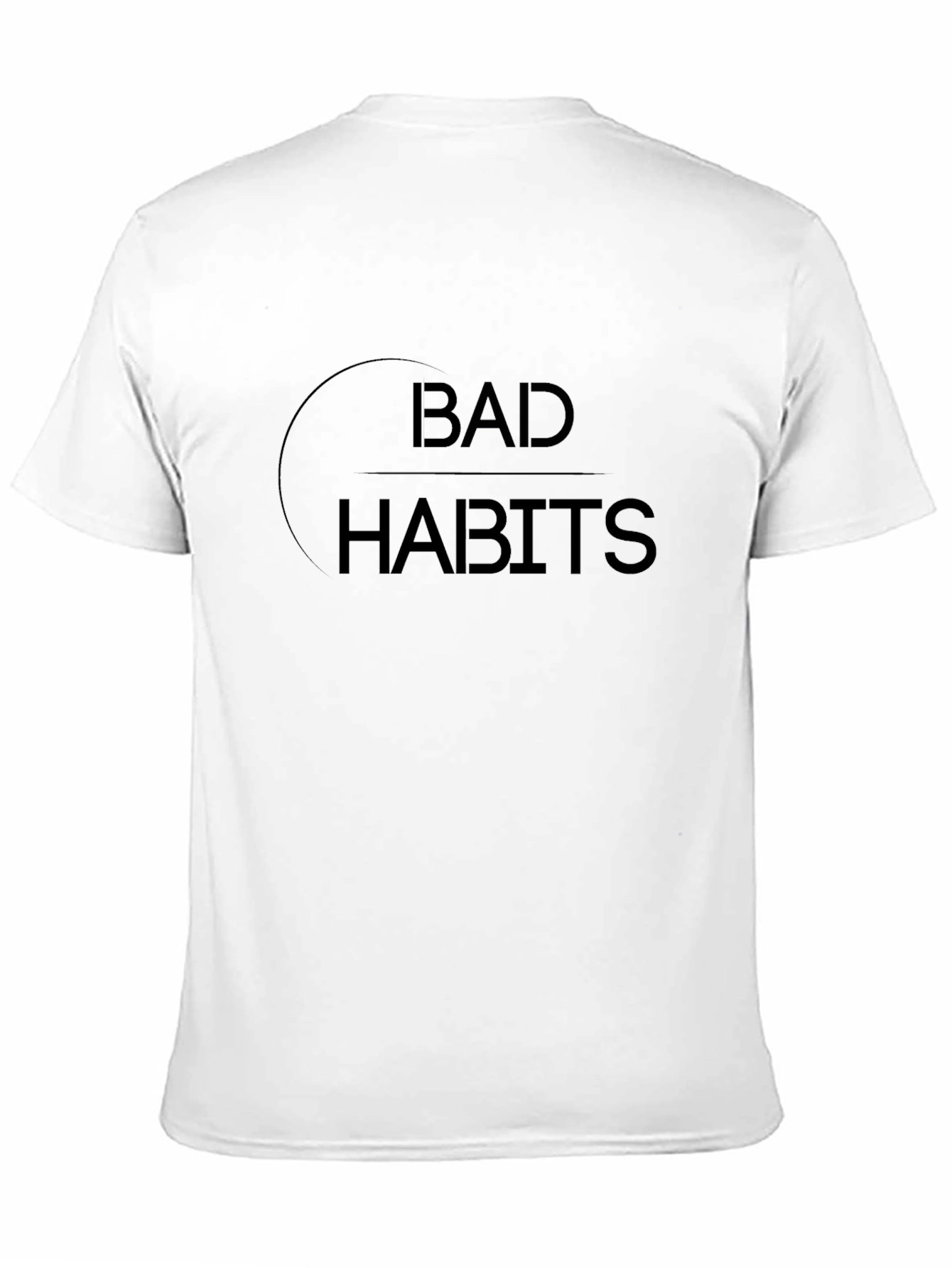 Bad Habits Graphic Tee - Stylish Black Cotton T-Shirt