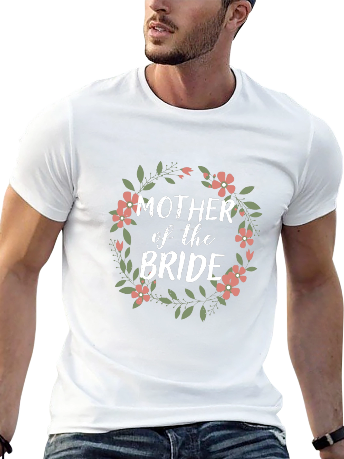 Mother of the Bride Floral Wreath T-Shirt