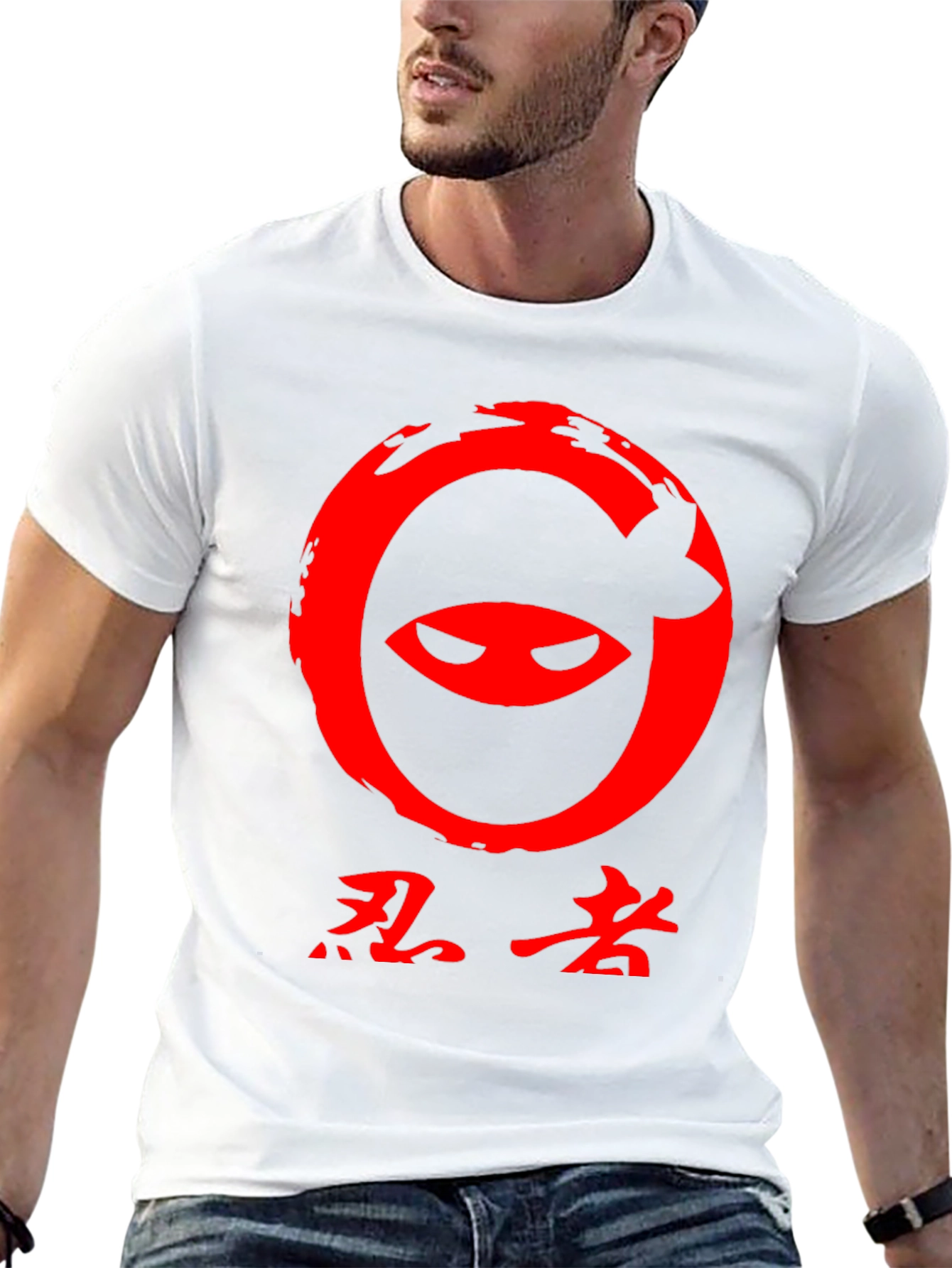 Ninja Graphic Tee - Red on Black
