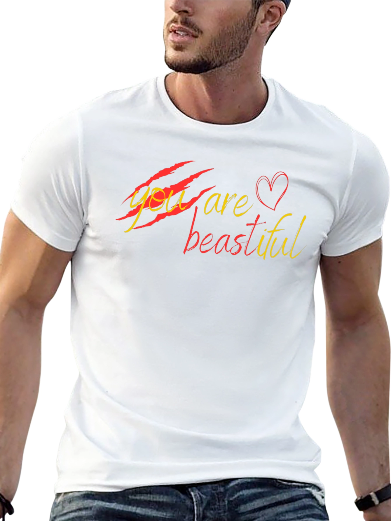 You Are Beautiful Graphic Black T-Shirt