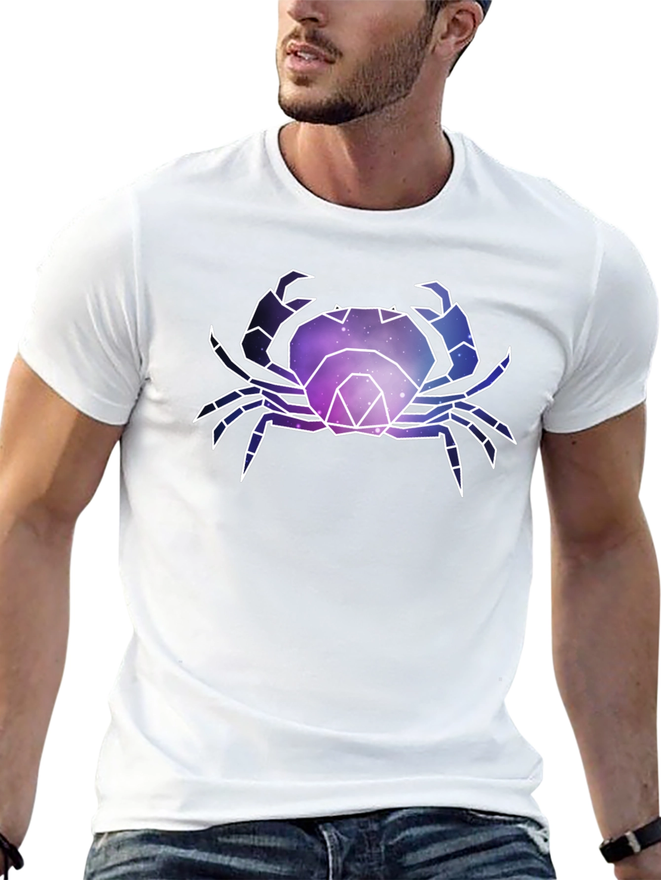 Geometric Galaxy Crab T-Shirt