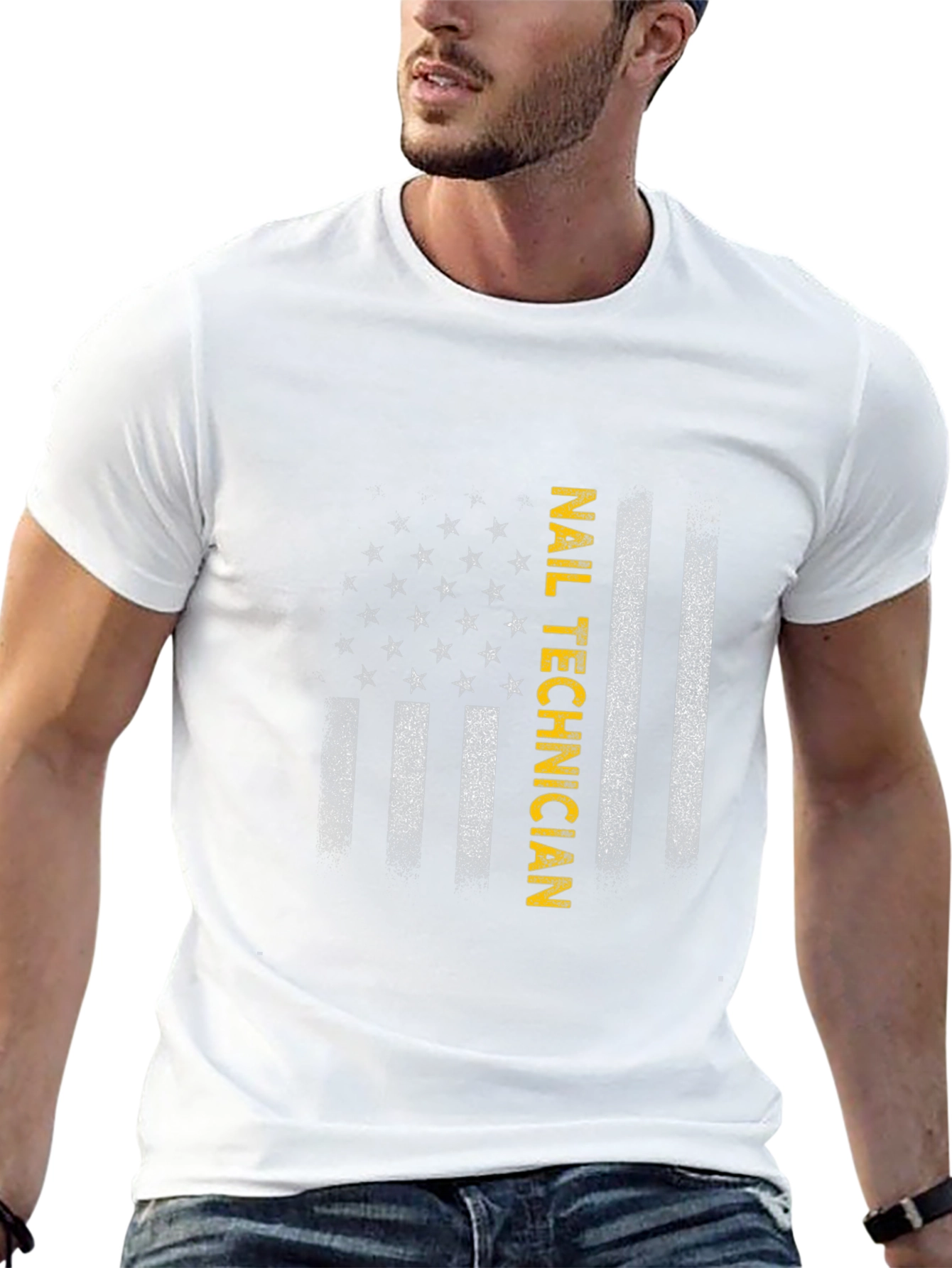 Nail Technician American Flag T-Shirt