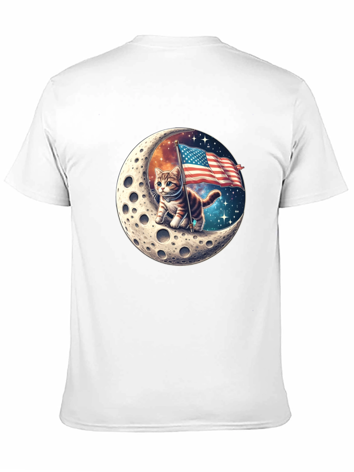 Patriotic Moon Cat T-Shirt