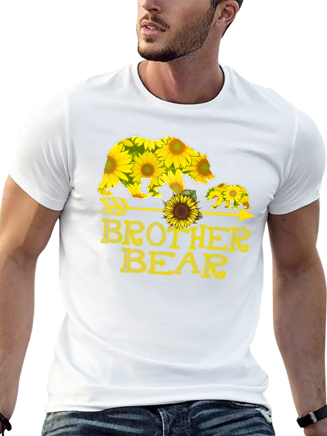 Brother Bear Sunflower Graphic T-Shirt