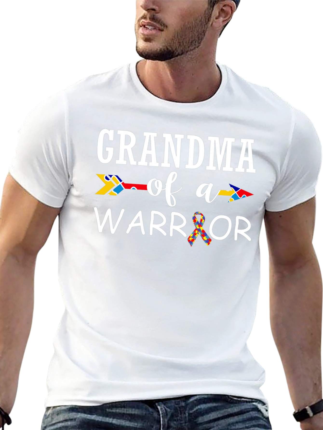Grandma of a Warrior Autism Awareness T-Shirt