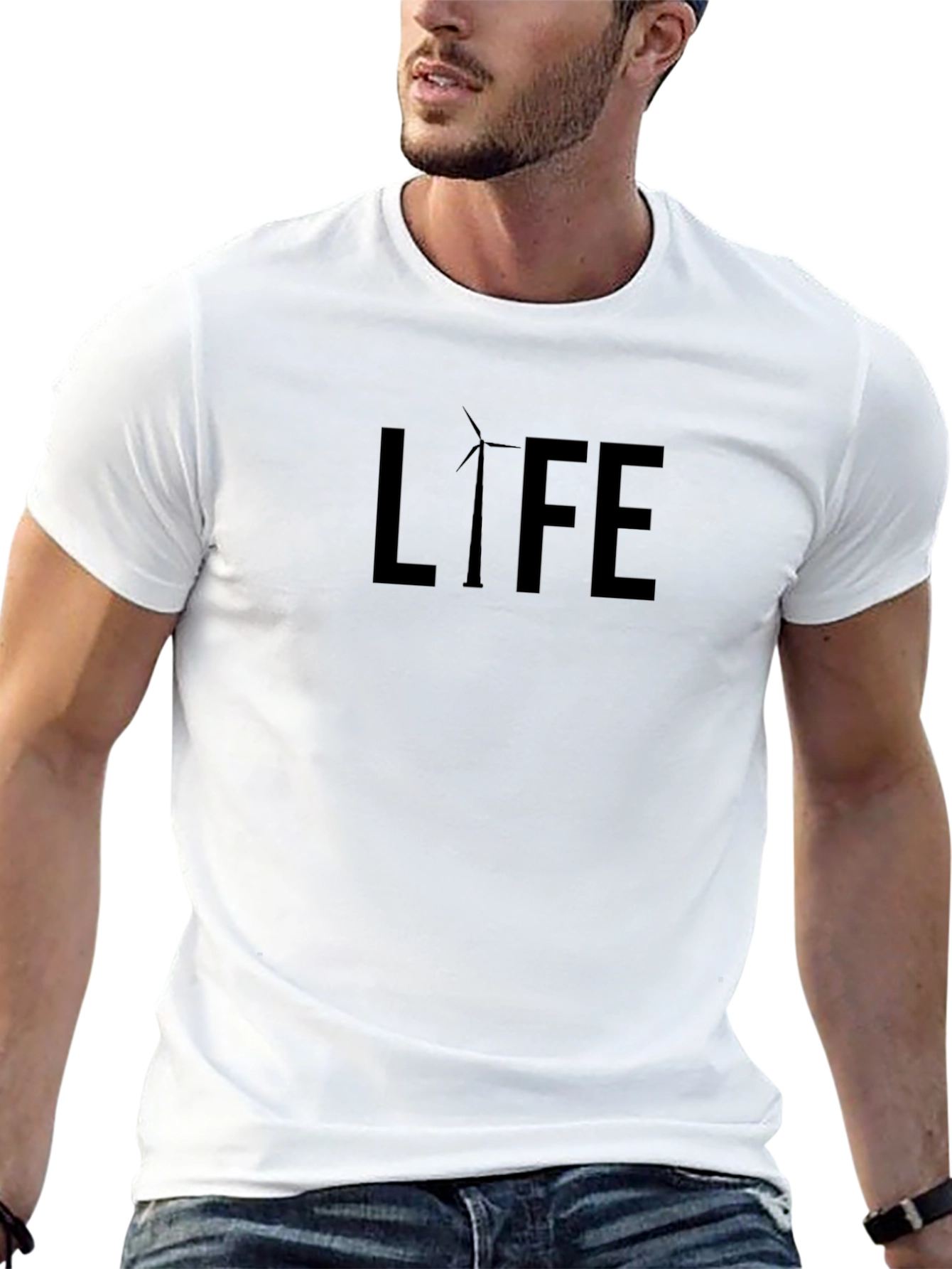Life Windmill Graphic T-Shirt - Sustainable Style