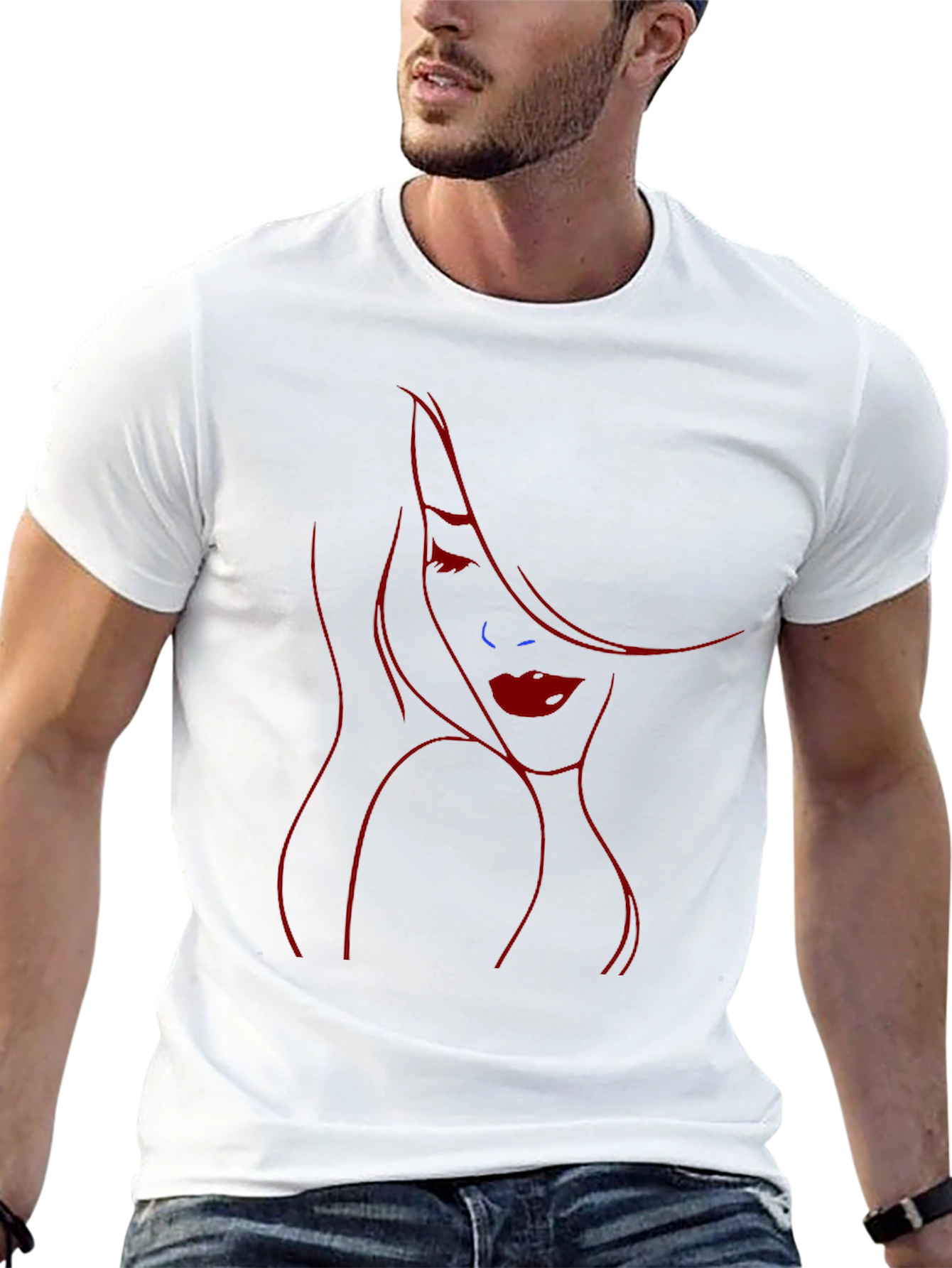 Stylish Black T-Shirt with Jessica Rabbit Inspired Design