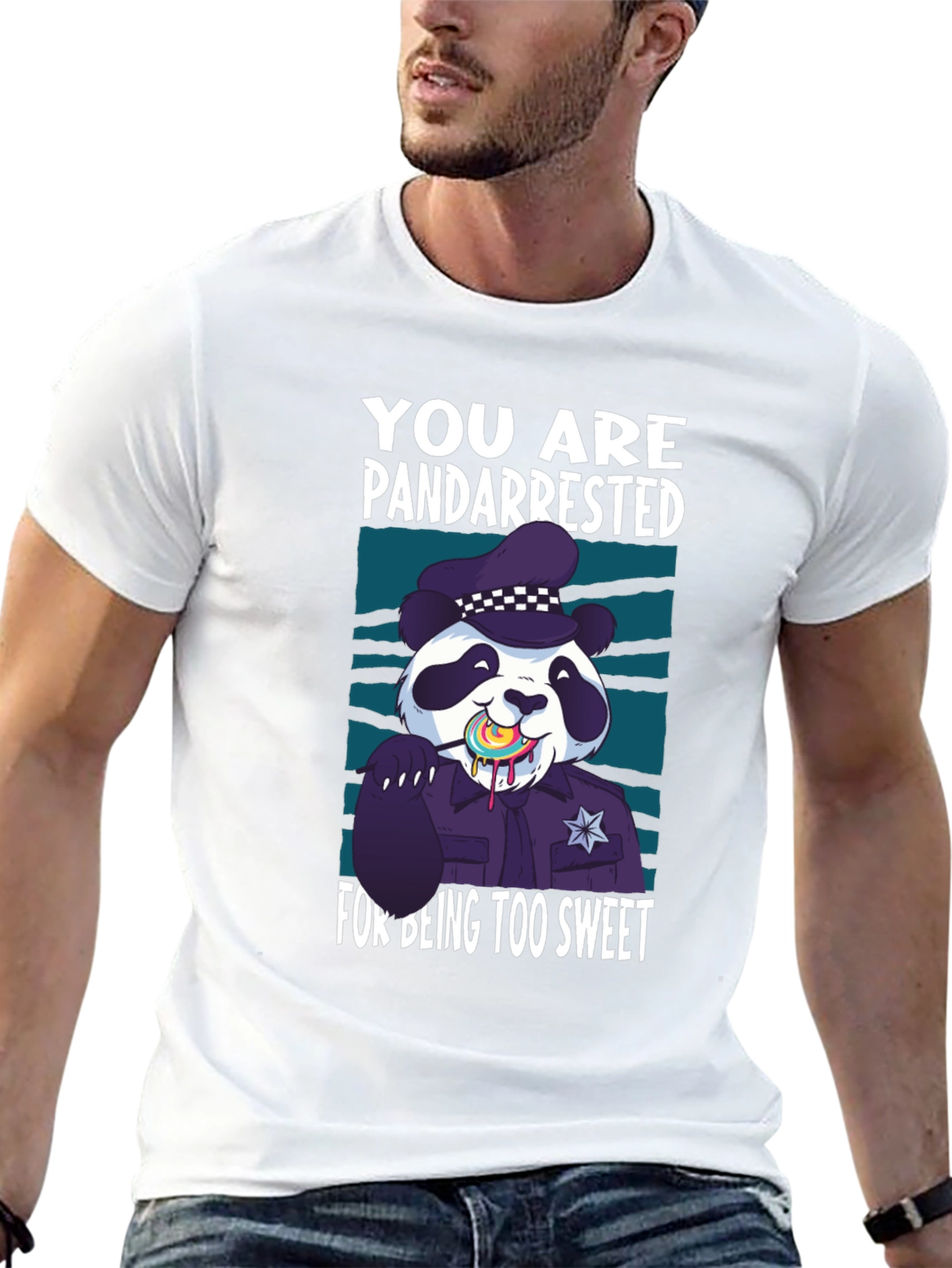 Pandarrested T-Shirt - Sweet Panda Police Design