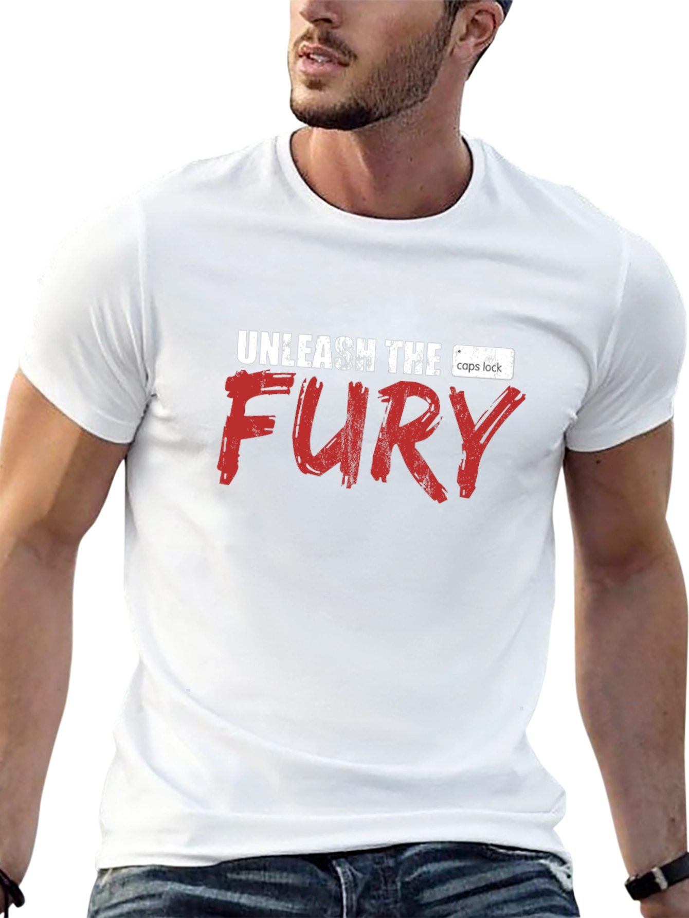 Unleash the Fury Graphic Tee - Black Cotton