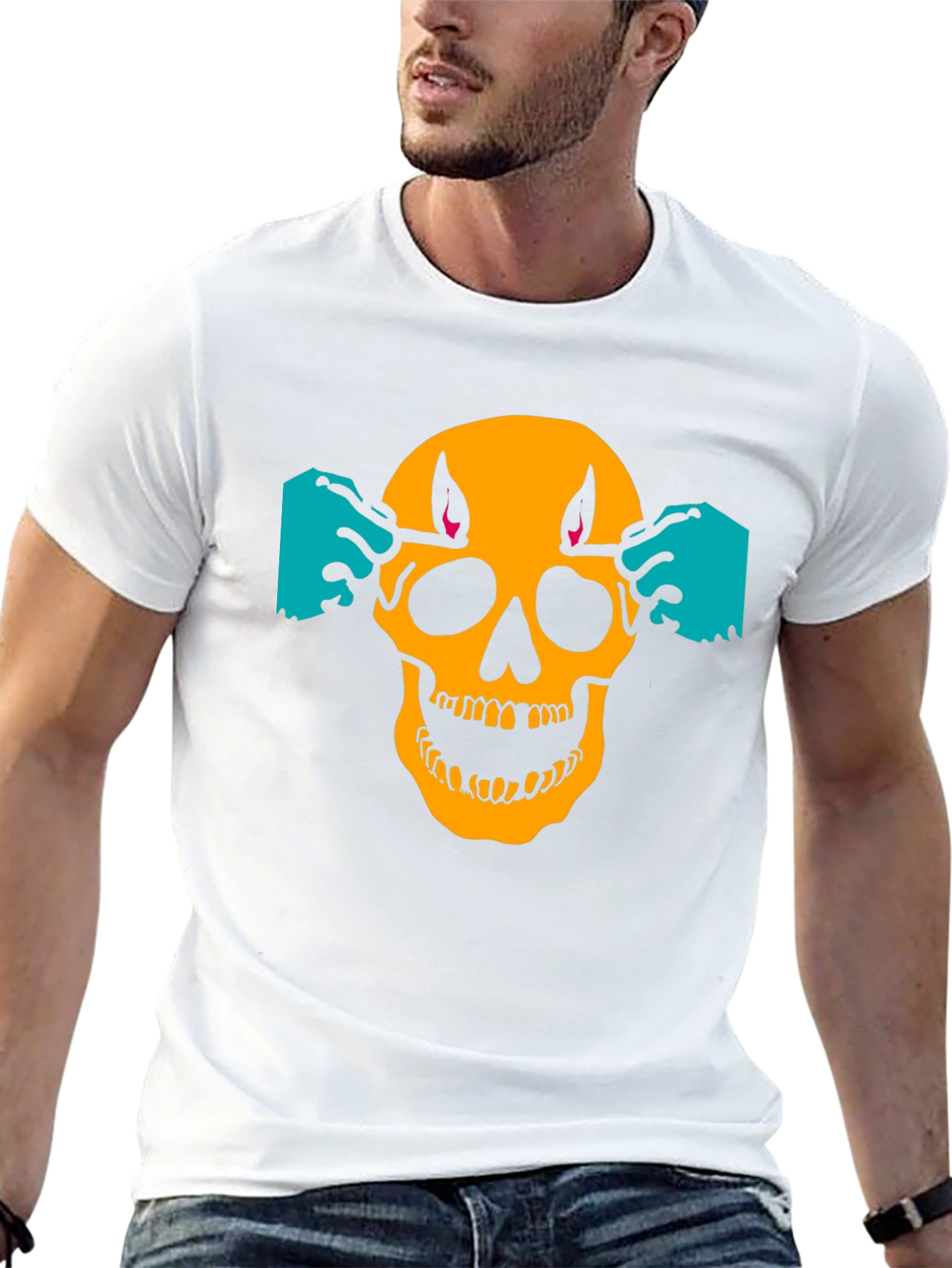 Skull Tee - Light Em Up! Graphic Print