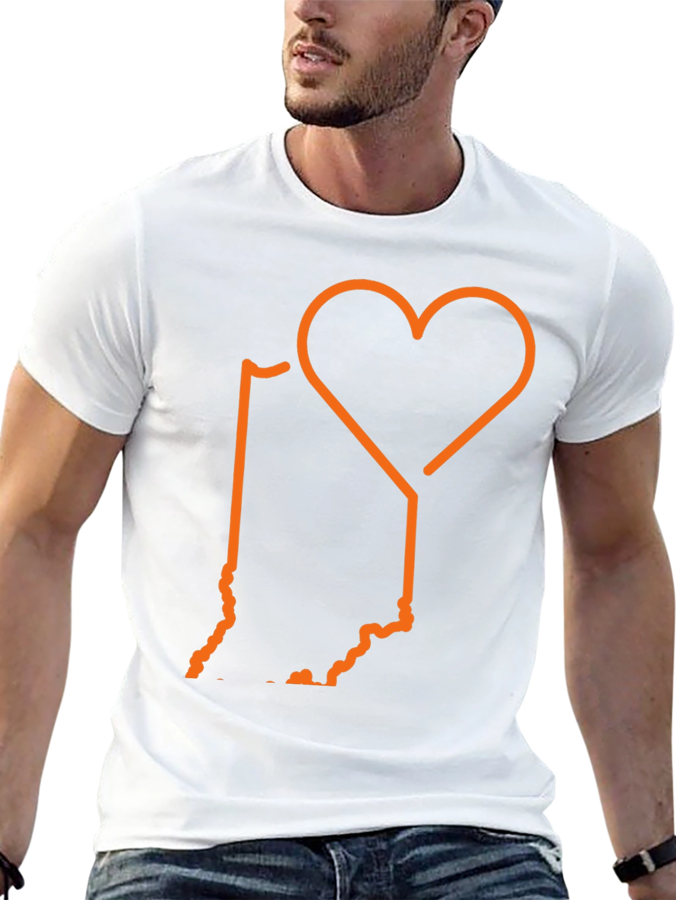 Indiana State Love Graphic T-Shirt - Black
