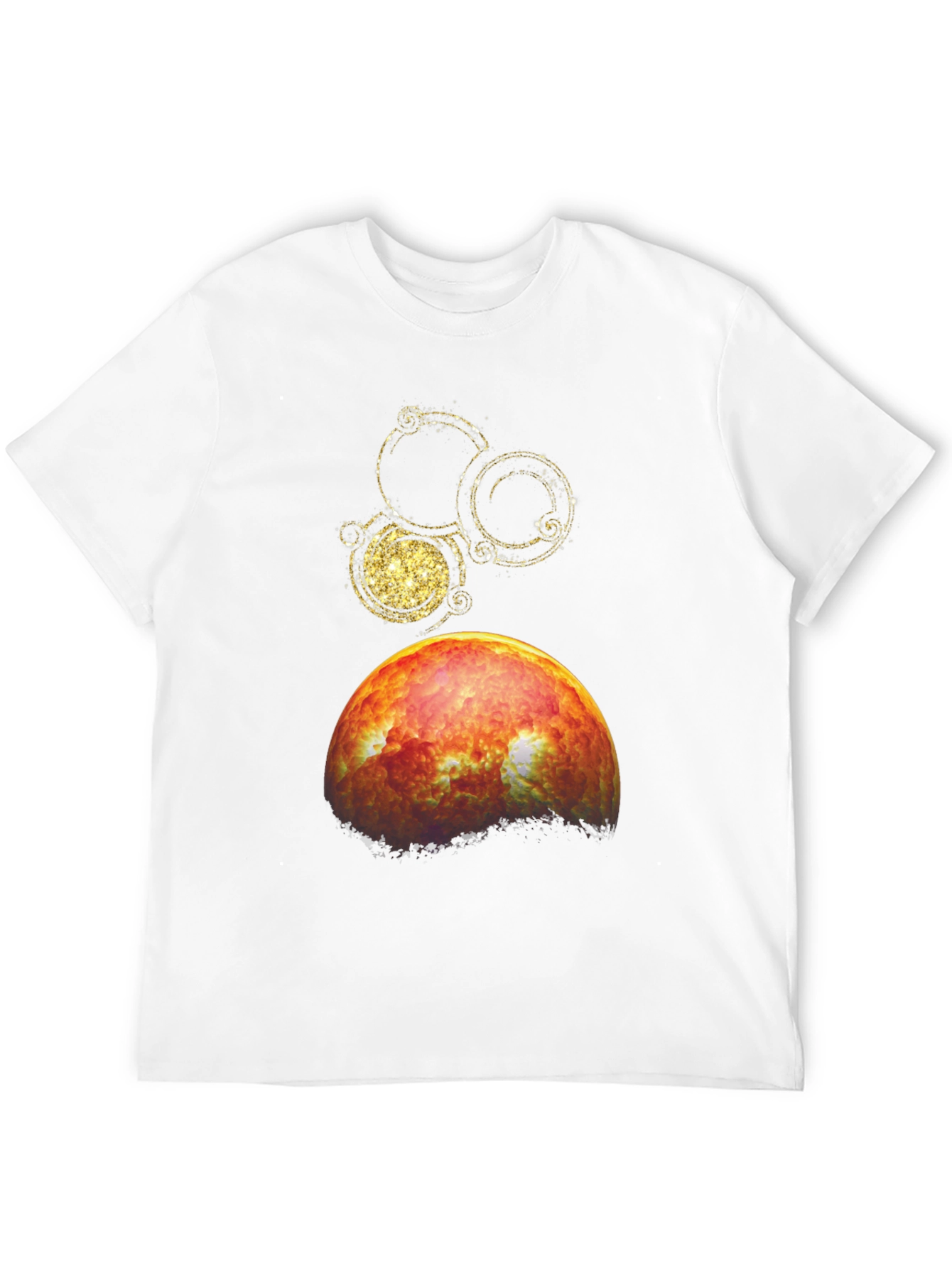 Celestial Sphere Graphic Tee - Black Cotton Blend
