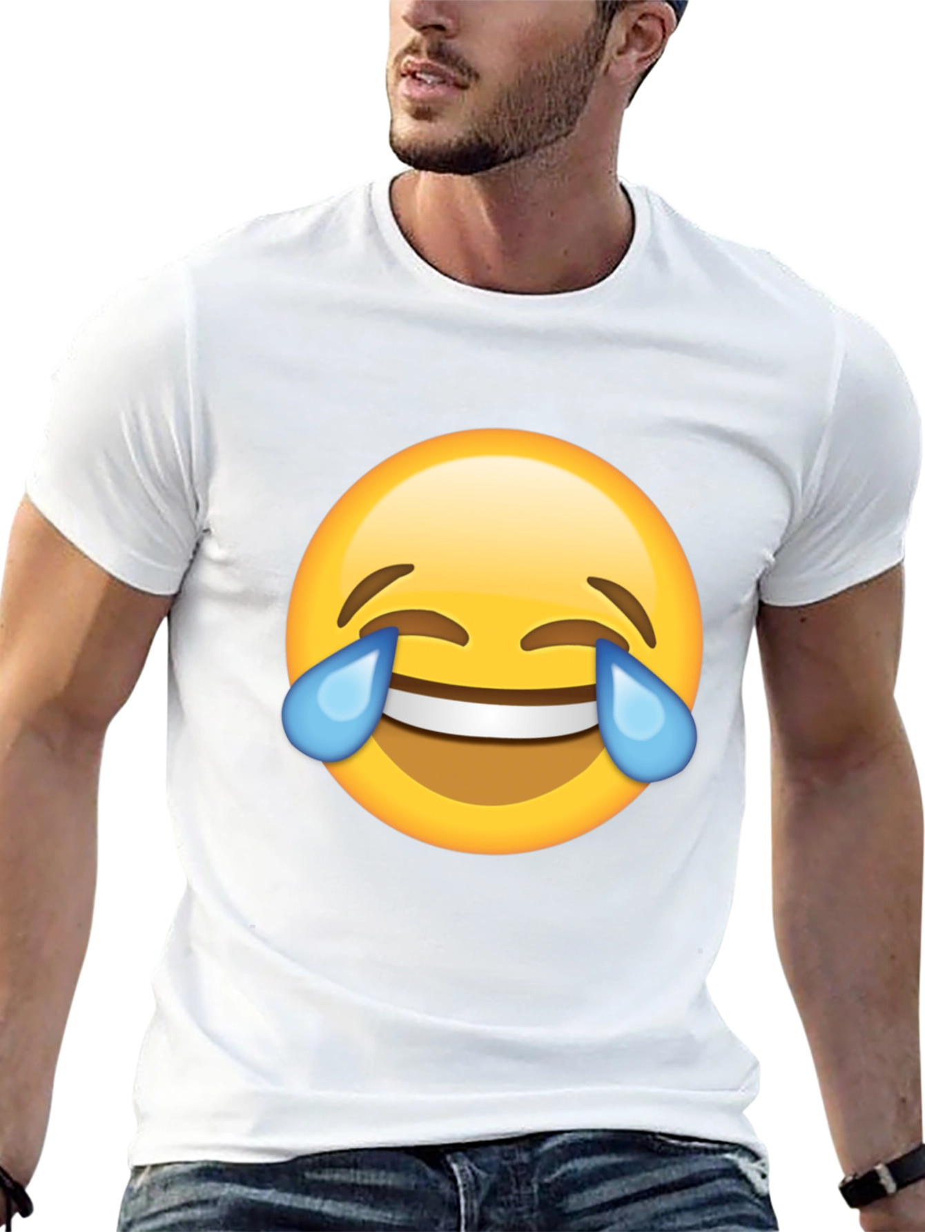 Laughing Emoji Black T-Shirt
