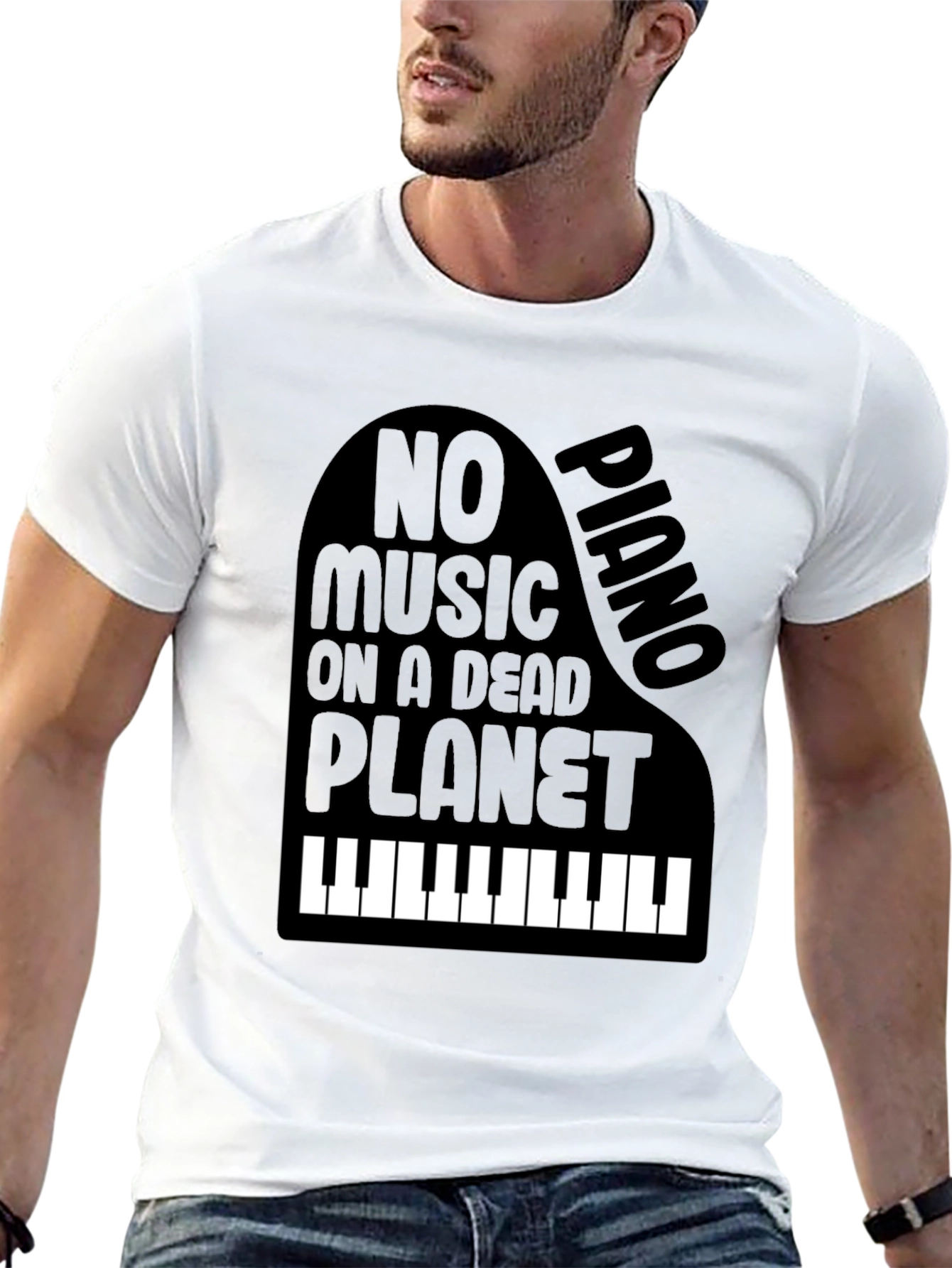 Piano No Music on a Dead Planet Graphic Tee