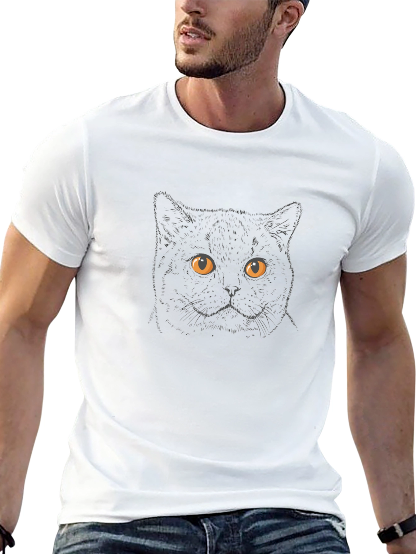 Black Cat Graphic T-Shirt - Stylish Unisex Tee