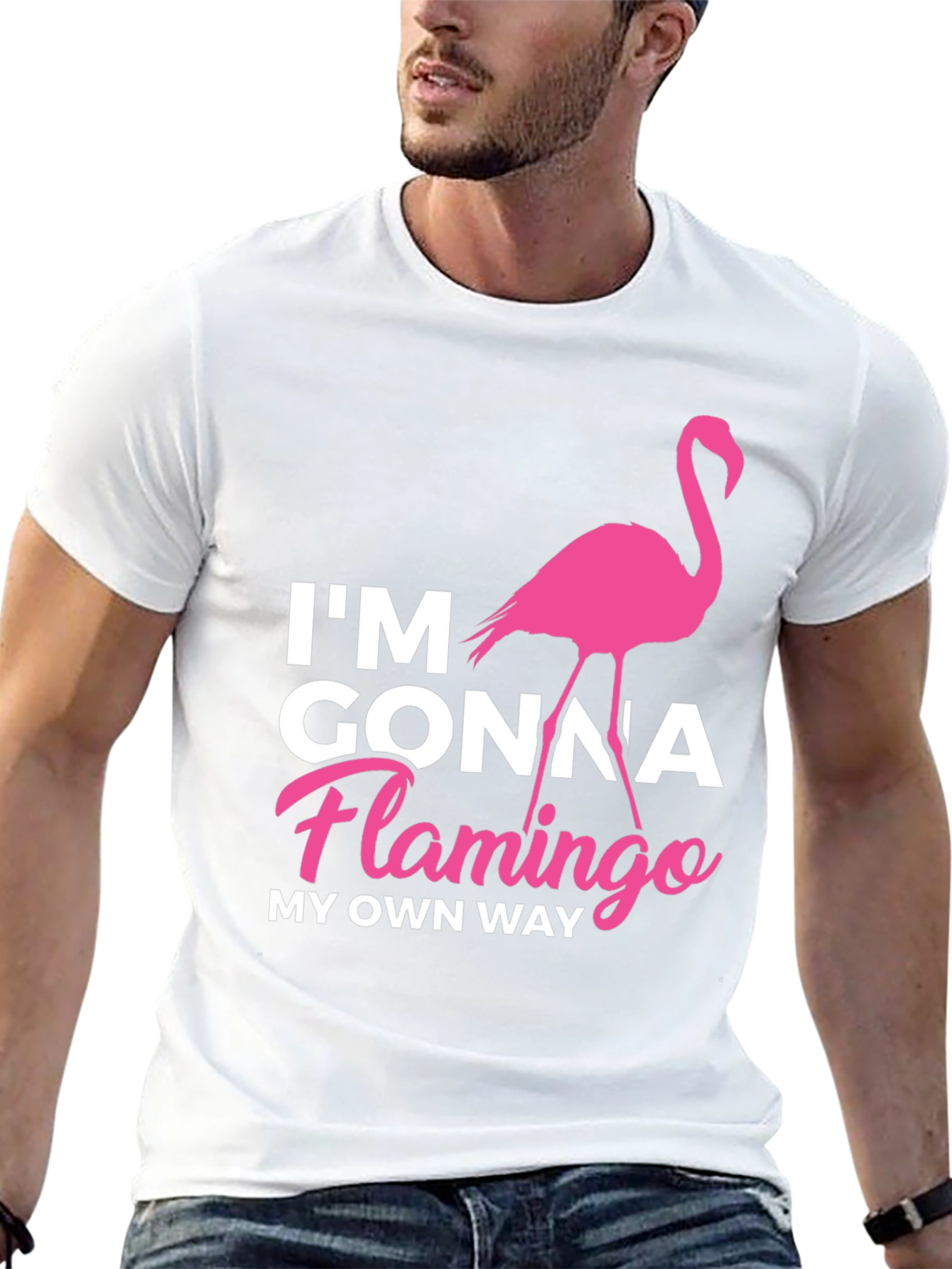Im Gonna Flamingo My Own Way Black T-Shirt
