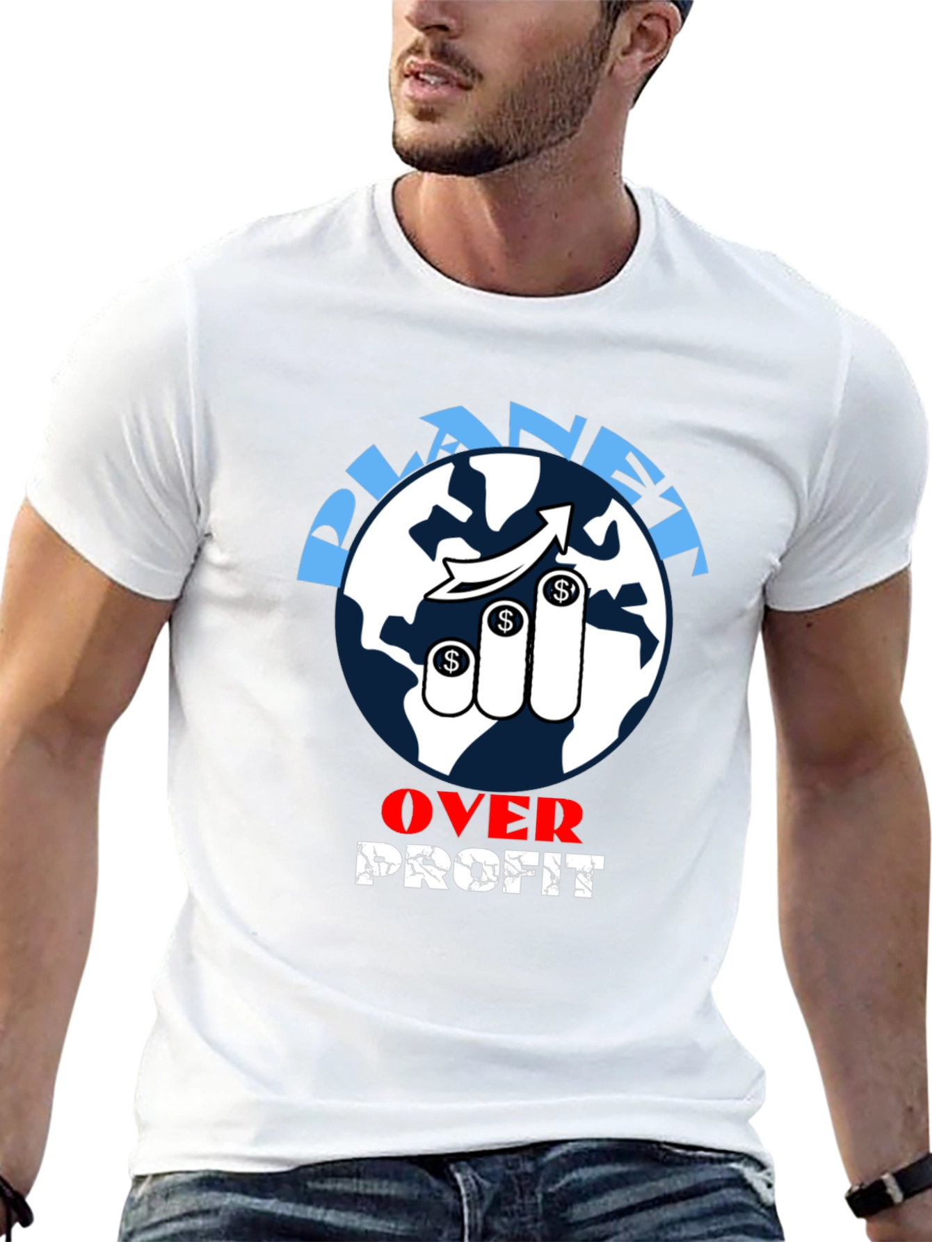 Planet Over Profit Graphic Tee - Eco-Conscious Fashion