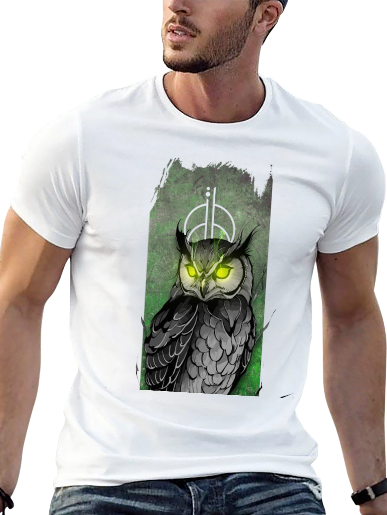 Owl Graphic Black T-Shirt