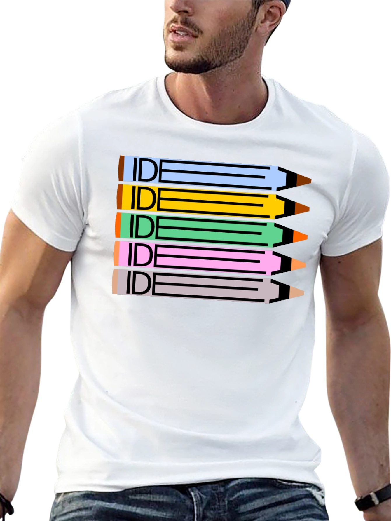 IDE Pencil Stack Graphic Tee - Creative Designer Shirt
