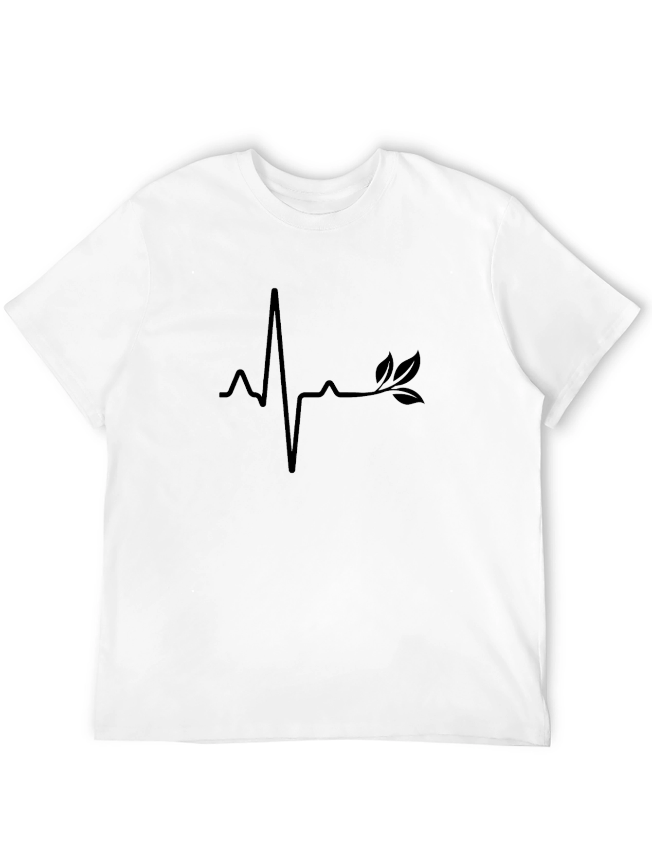 Nature Heartbeat Tee - Stylish Black T-Shirt
